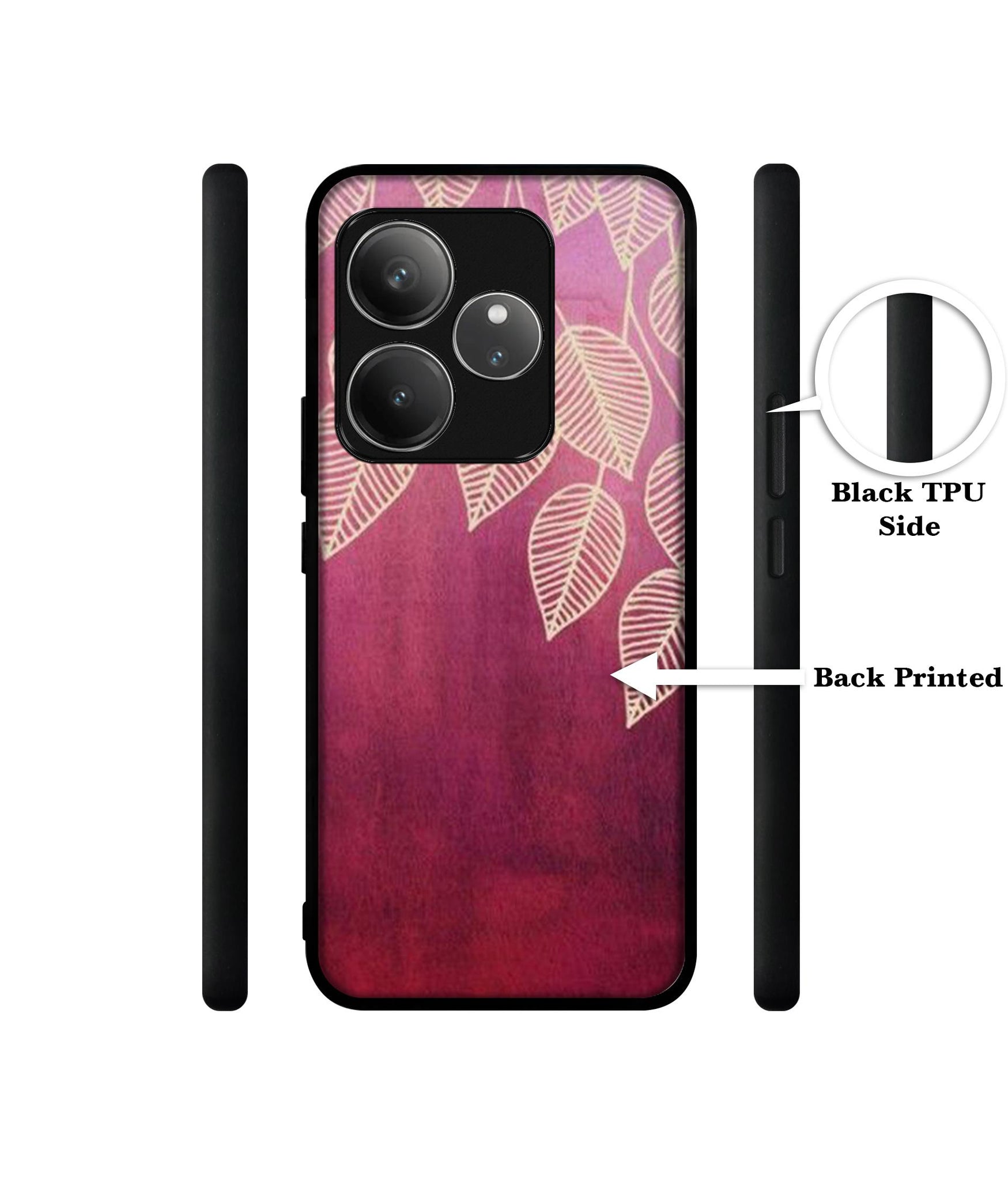 Leaf Pattern Design Designer 2D Printed Back Case Cover for Realme GT 6 5G / GT 6T 5G