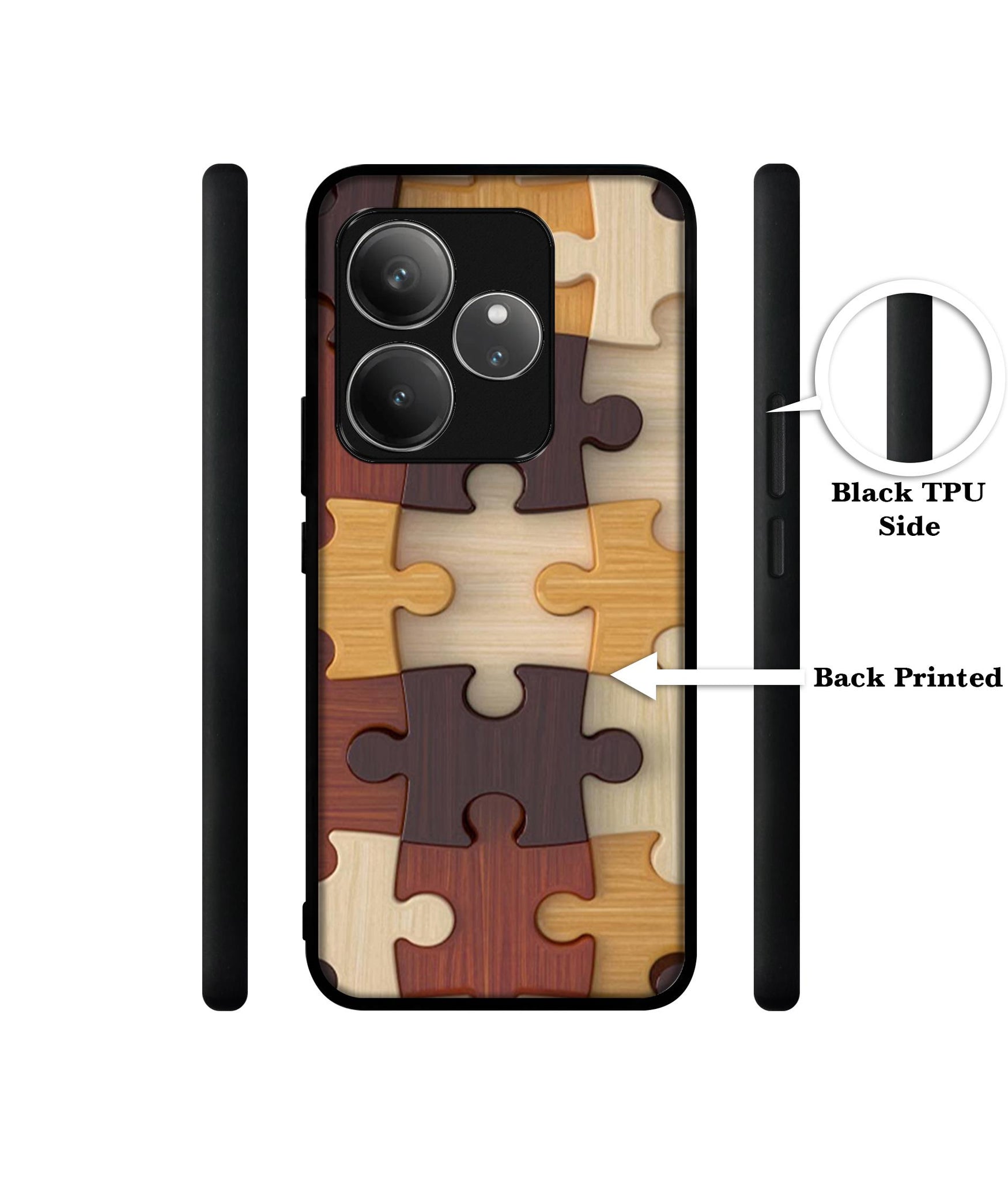 Puzzle Pattern Design Designer 2D Printed Back Case Cover for Realme GT 6 5G / GT 6T 5G
