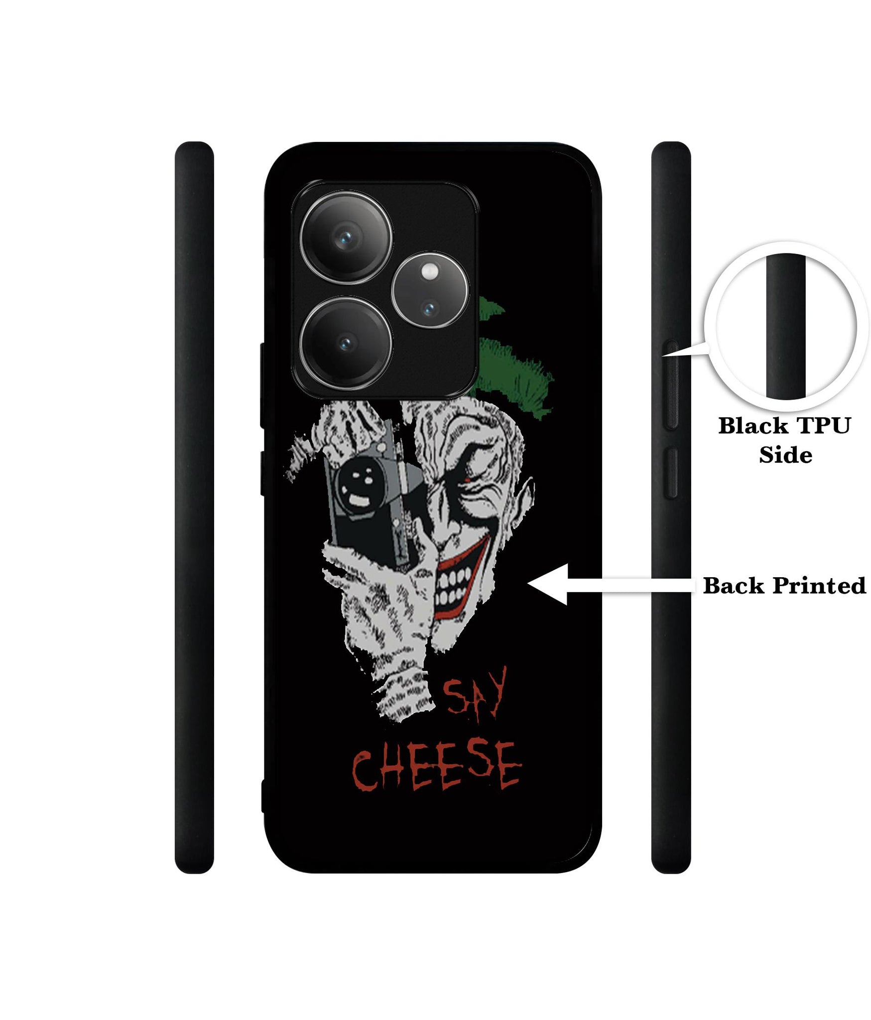 Joker Say Cheese Design Designer 2D Printed Back Case Cover for Realme GT 6 5G / GT 6T 5G