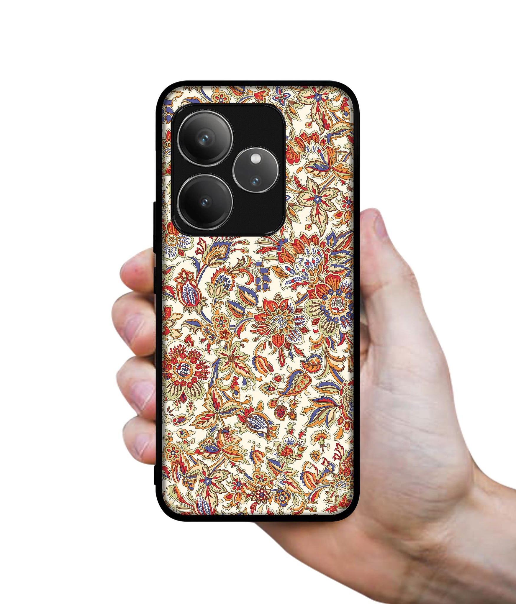 Floral Design Designer 2D Printed Back Case Cover for Realme GT 6 5G / GT 6T 5G
