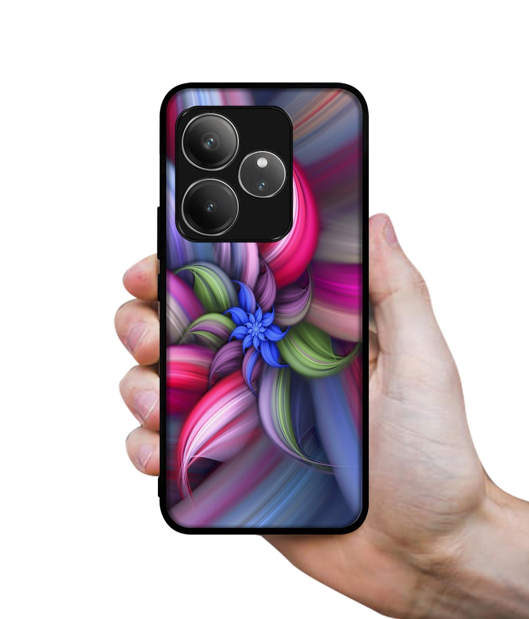 Colorful Flower Design Designer 2D Printed Back Case Cover for Realme GT 6 5G / GT 6T 5G