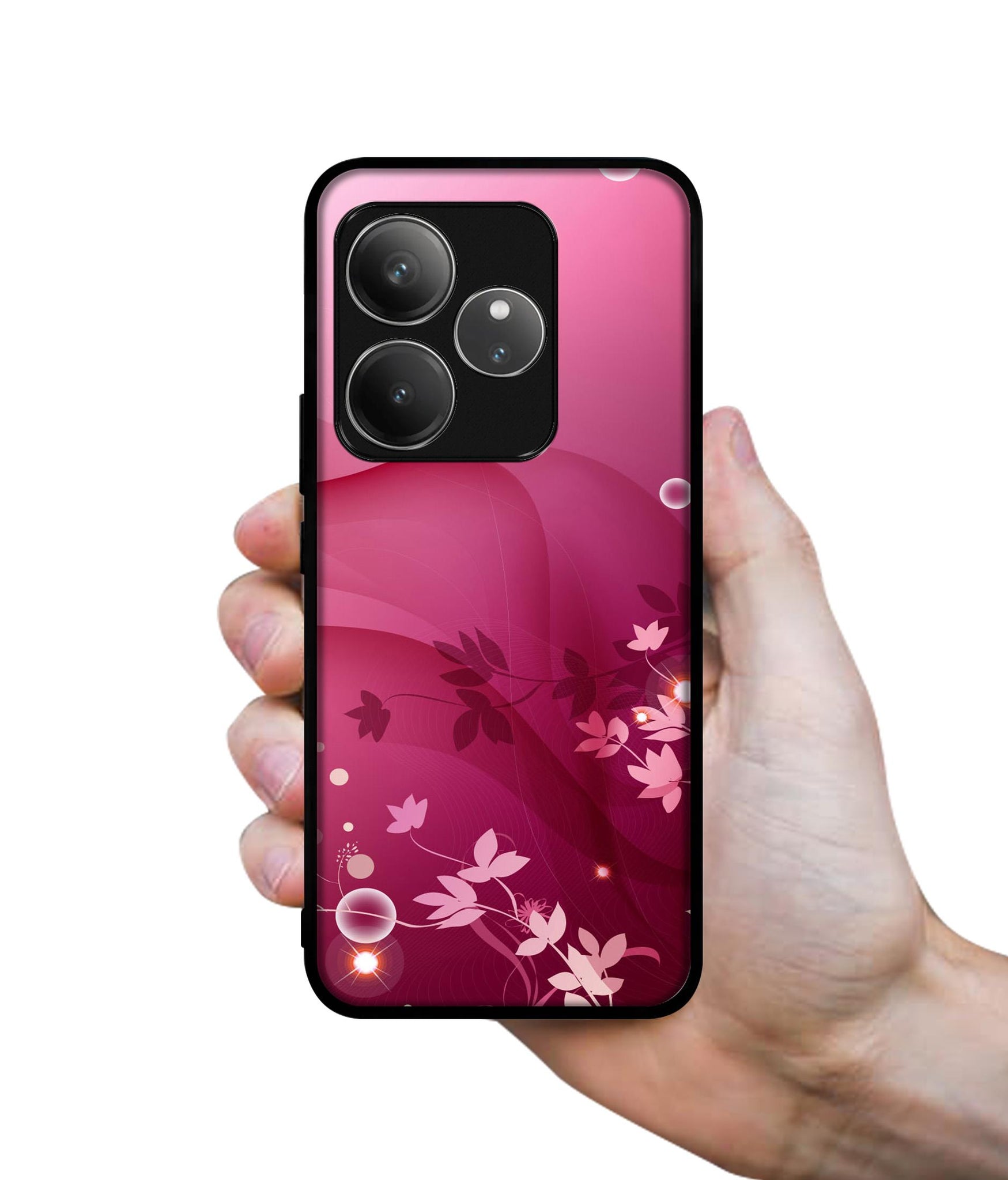 Pink Abstract Design Designer 2D Printed Back Case Cover for Realme GT 6 5G / GT 6T 5G