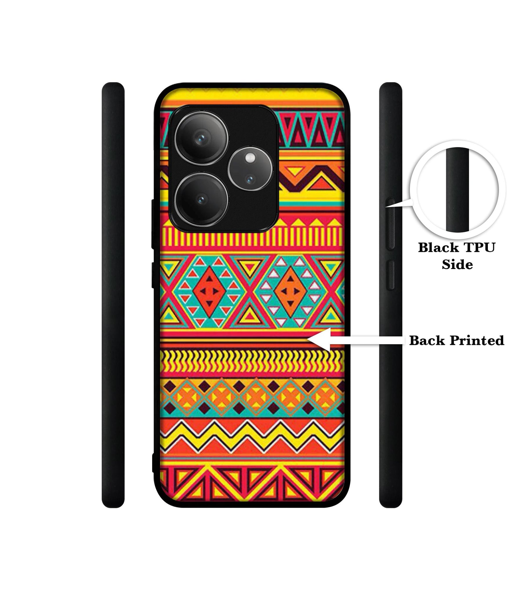 Artistic Rangoli Design Designer 2D Printed Back Case Cover for Realme GT 6 5G / GT 6T 5G