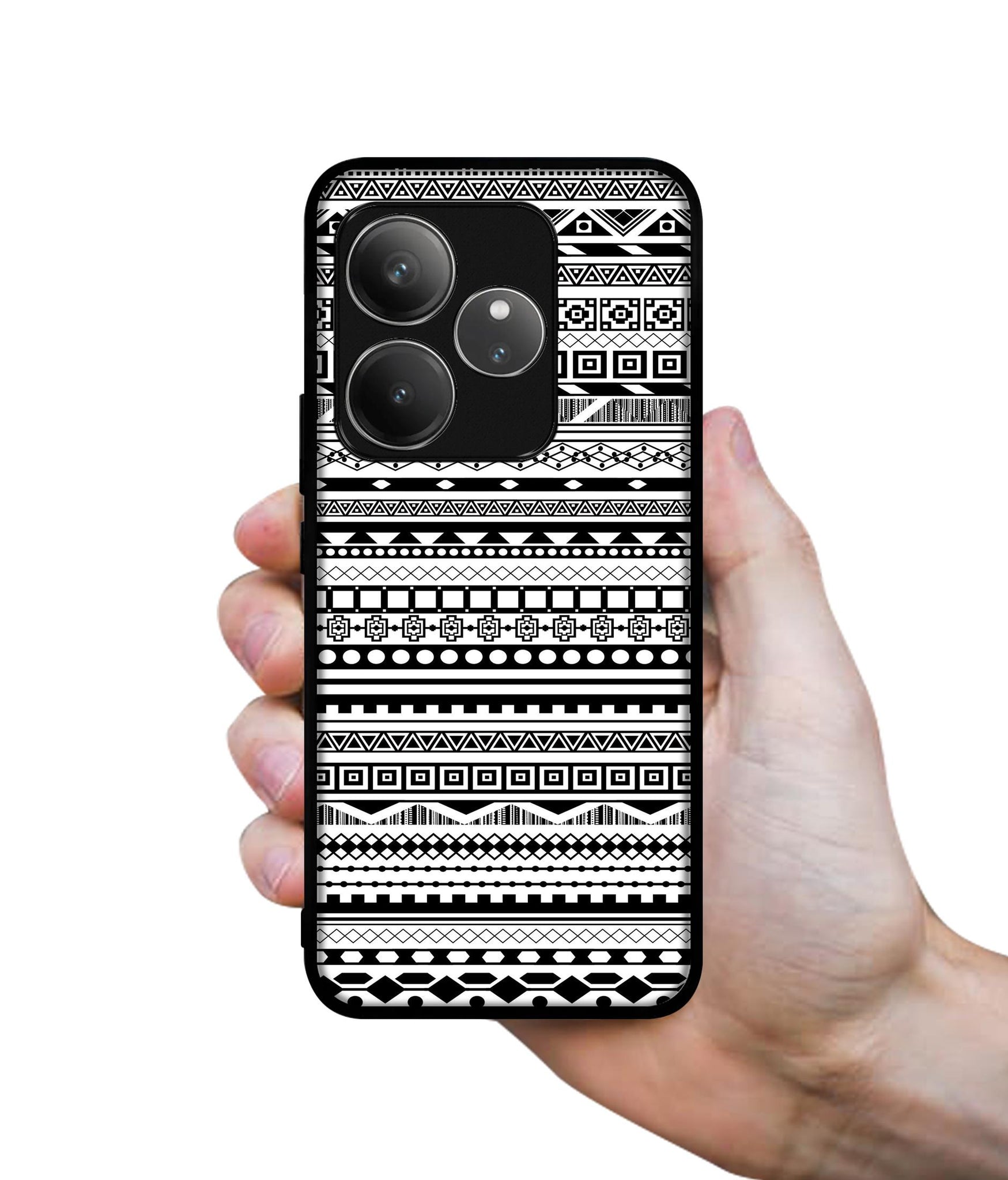 Black & White Patterns Design Designer 2D Printed Back Case Cover for Realme GT 6 5G / GT 6T 5G