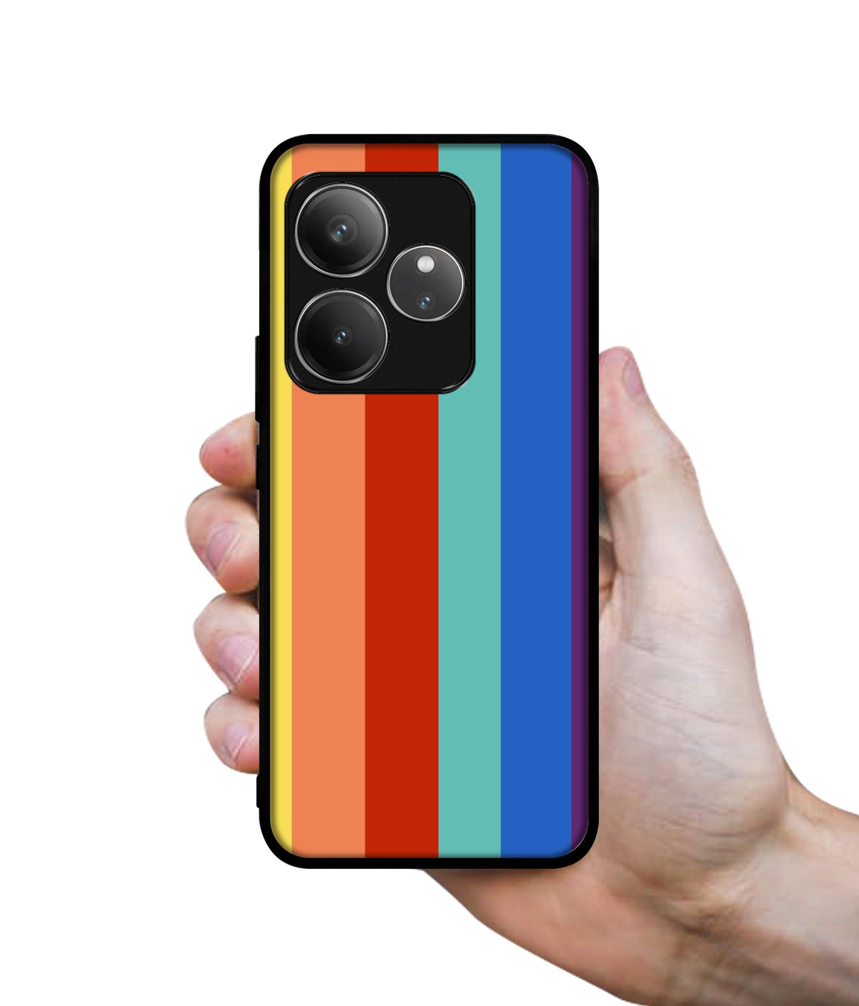 Rainbow Colors Design Designer 2D Printed Back Case Cover for Realme GT 6 5G / GT 6T 5G