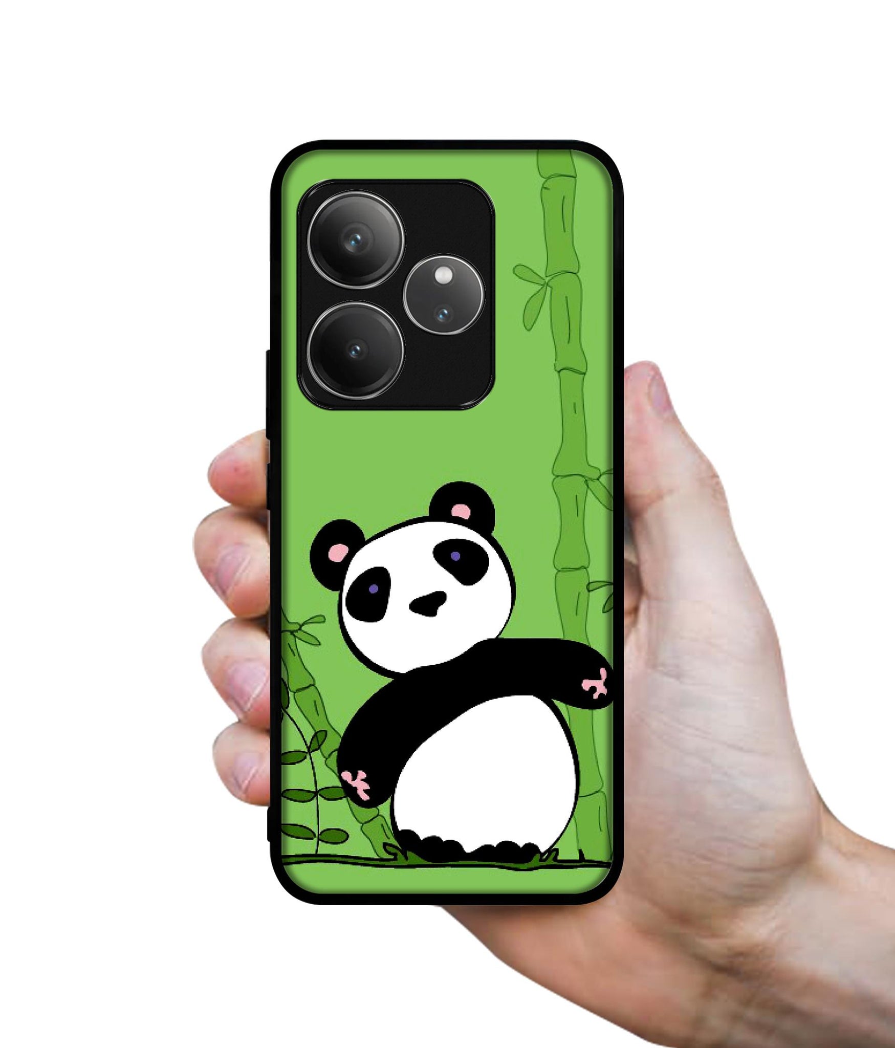 Panda with Bamboo Design Designer 2D Printed Back Case Cover for Realme GT 6 5G / GT 6T 5G