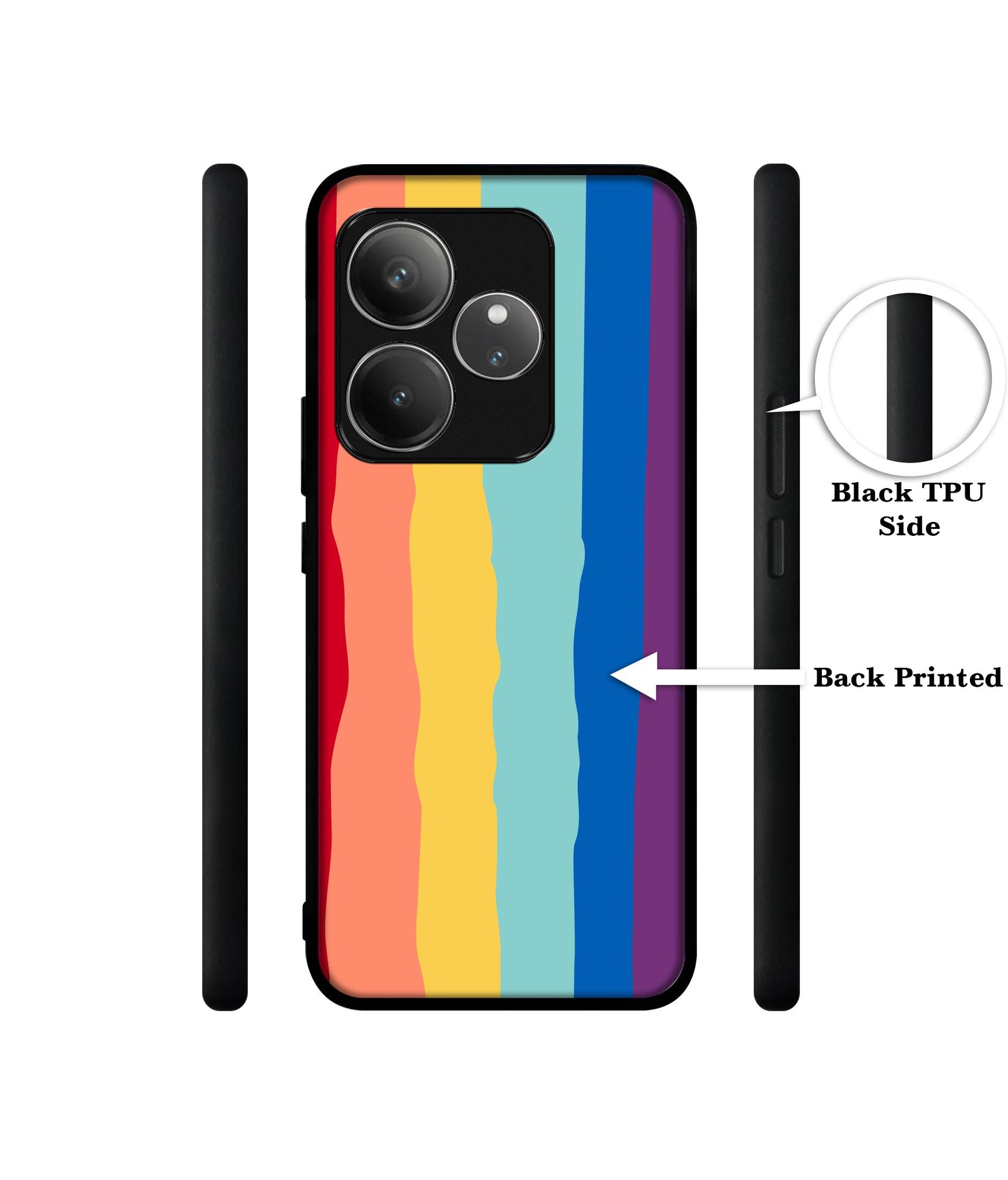 Rainbow Design Designer 2D Printed Back Case Cover for Realme GT 6 5G / GT 6T 5G