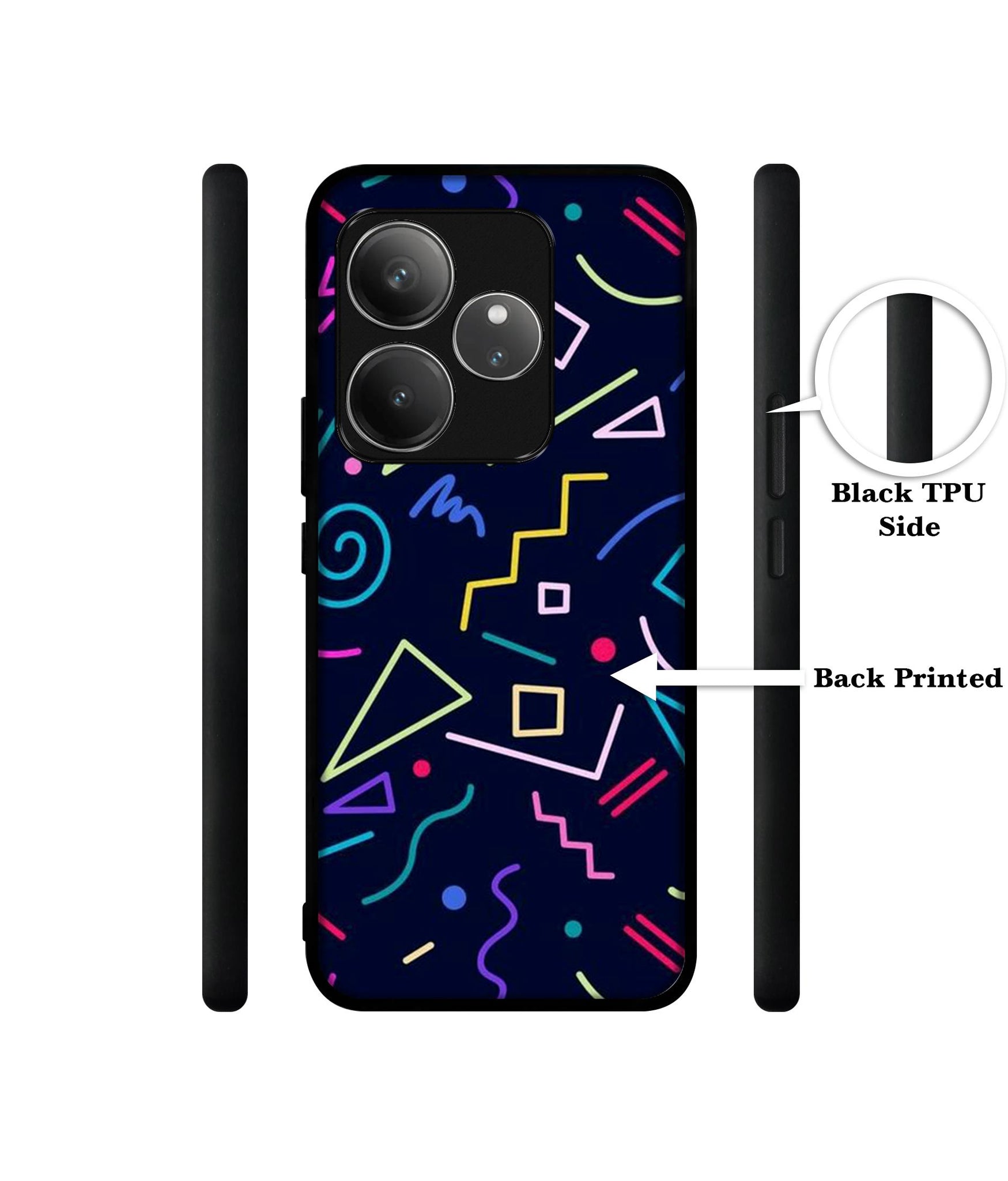 Retro Abstract Design Designer 2D Printed Back Case Cover for Realme GT 6 5G / GT 6T 5G