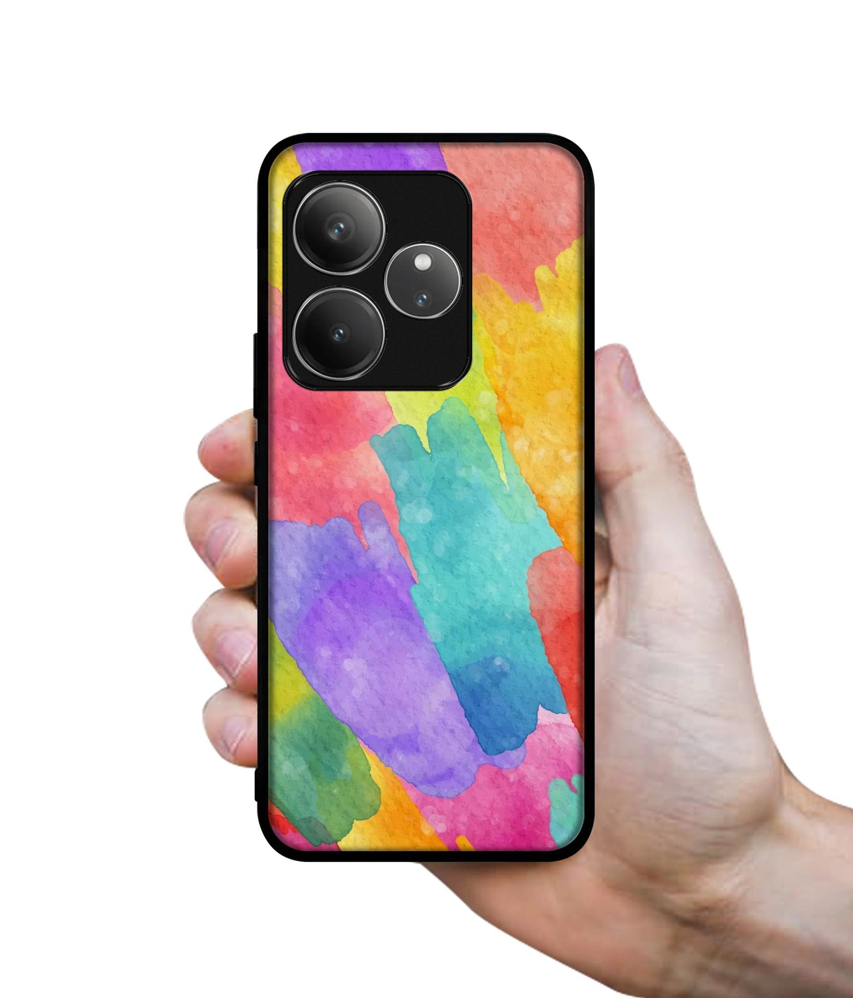 Water Paint Colorful Abstract Design Designer 2D Printed Back Case Cover for Realme GT 6 5G / GT 6T 5G