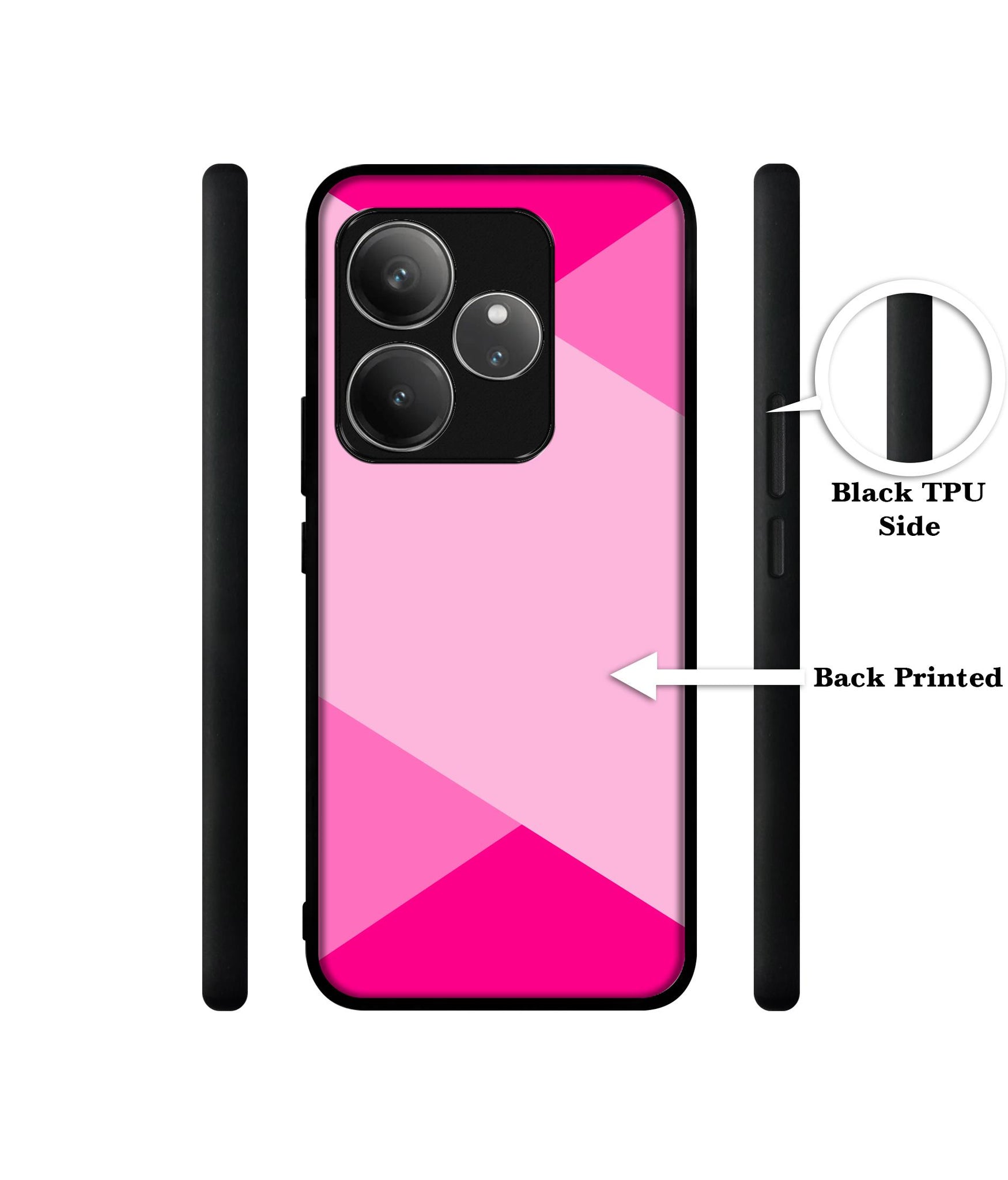 Pink Cross Vector Design Designer 2D Printed Back Case Cover for Realme GT 6 5G / GT 6T 5G