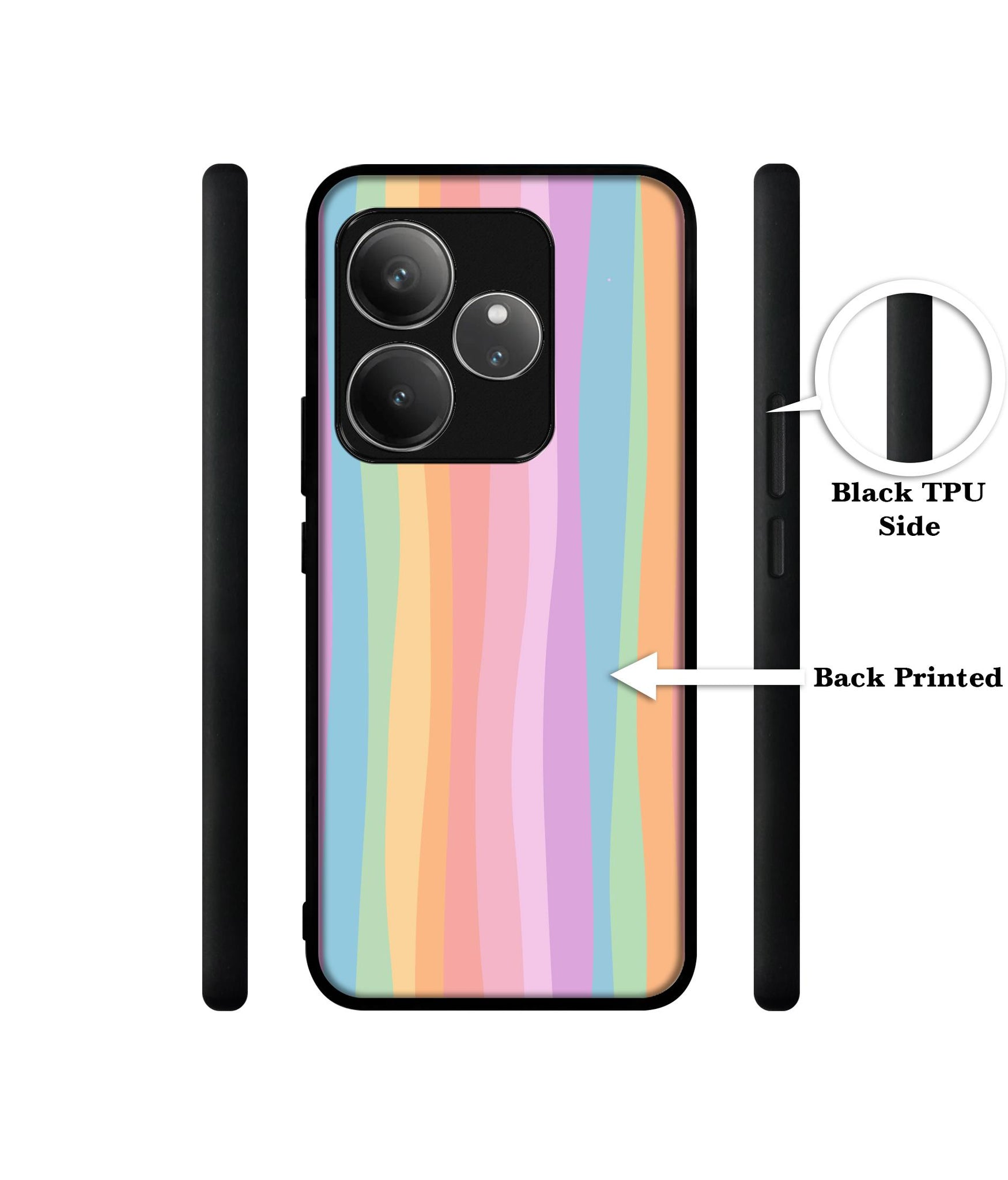 Cool Rainbow Design Designer 2D Printed Back Case Cover for Realme GT 6 5G / GT 6T 5G