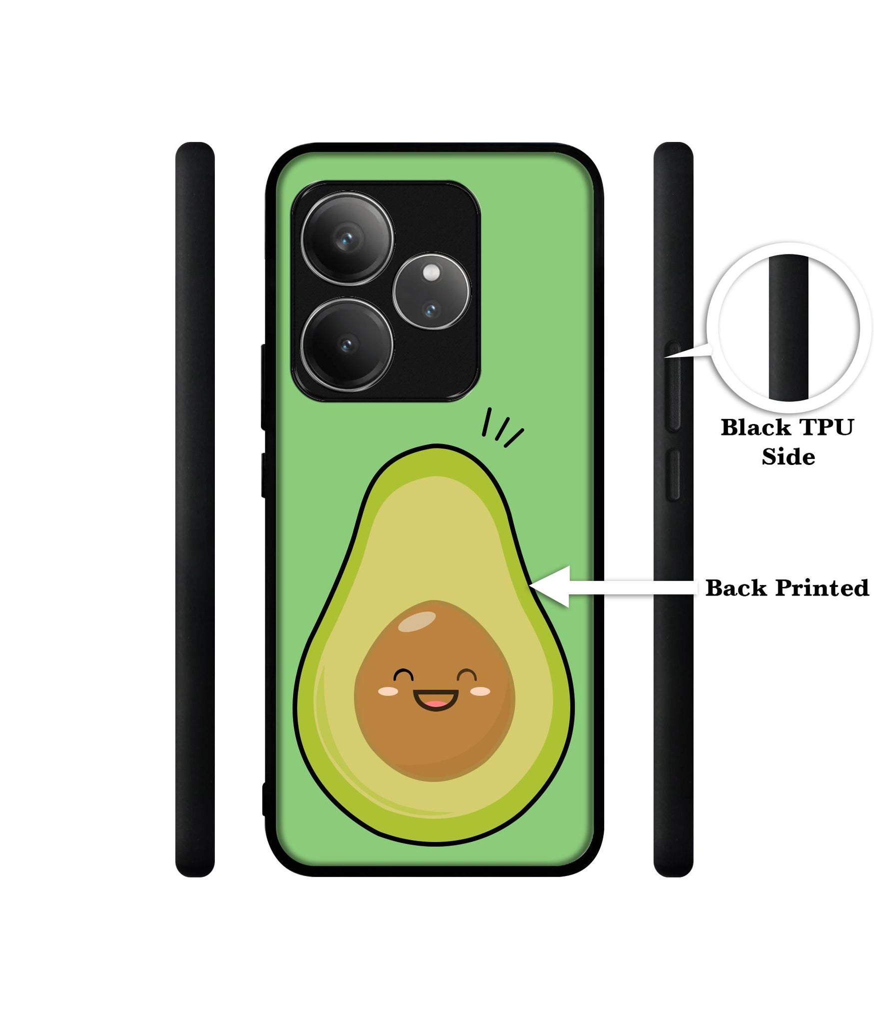 Avocados Design Designer 2D Printed Back Case Cover for Realme GT 6 5G / GT 6T 5G