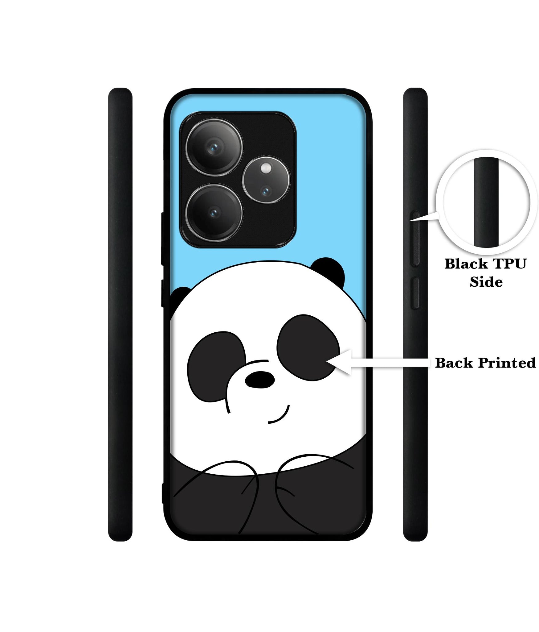 Cute Panda Design Designer 2D Printed Back Case Cover for Realme GT 6 5G / GT 6T 5G