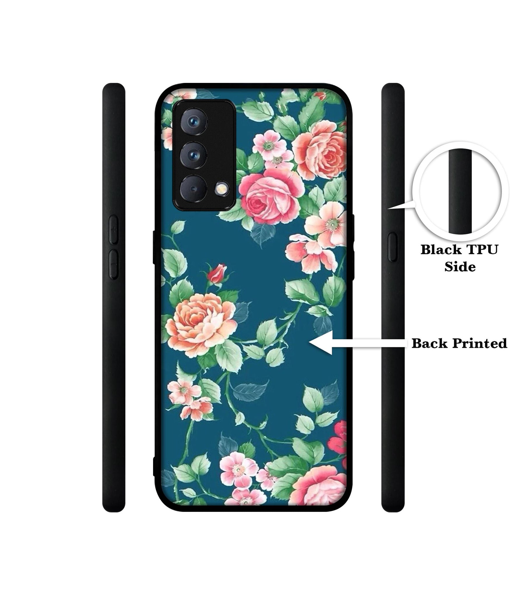 Vintage Floral Design Designer 2D Printed Back Case Cover for Realme GT Master Edition 5G
