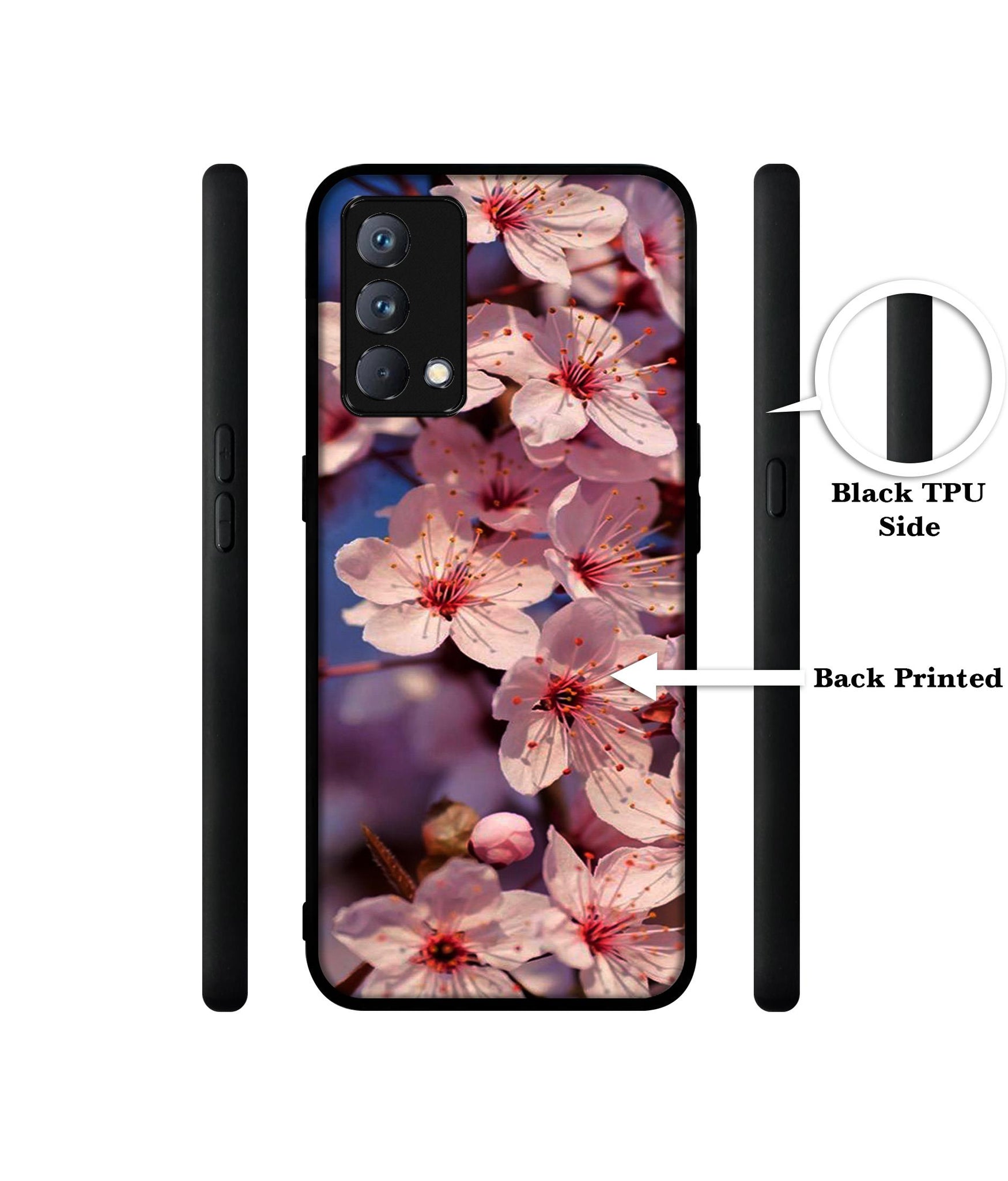 Pink Flowers Pattern Design Designer 2D Printed Back Case Cover for Realme GT Master Edition 5G