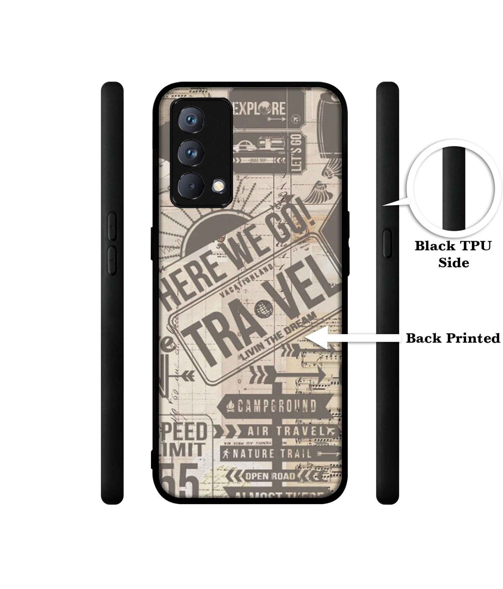 Travel Design Designer 2D Printed Back Case Cover for Realme GT Master Edition 5G