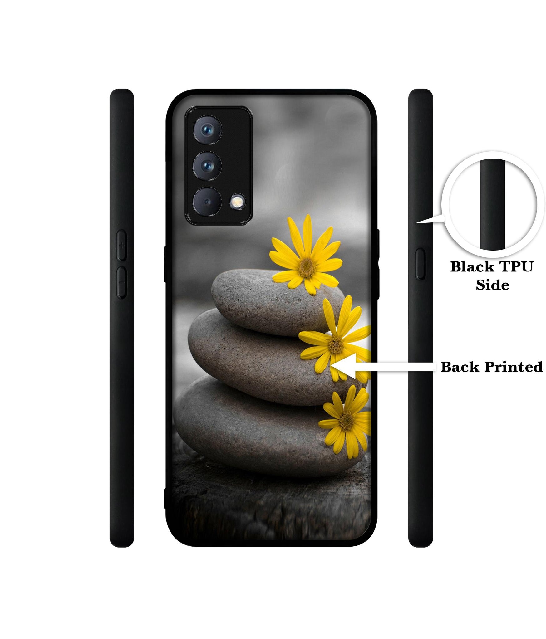 Stones And Flower Design Designer 2D Printed Back Case Cover for Realme GT Master Edition 5G