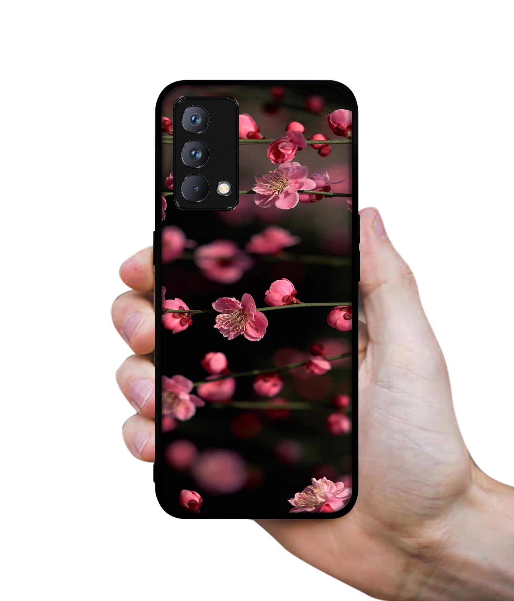 Pink Flowers Design Designer 2D Printed Back Case Cover for Realme GT Master Edition 5G