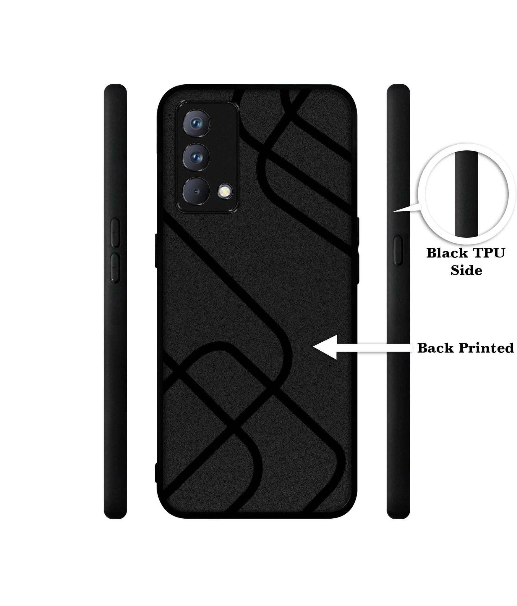 Zig-Zag Black Line Design Designer 2D Printed Back Case Cover for Realme GT Master Edition 5G