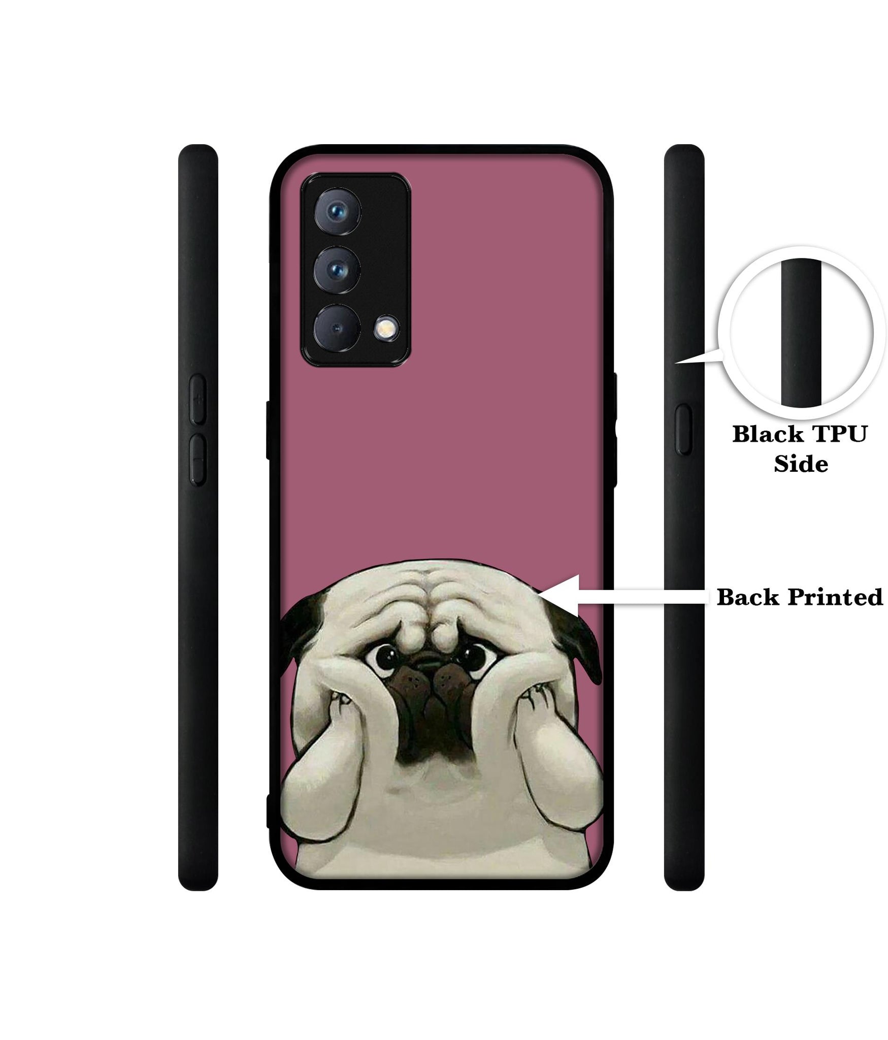 Cute Pug Holding Big Cheeks Design Designer 2D Printed Back Case Cover for Realme GT Master Edition 5G
