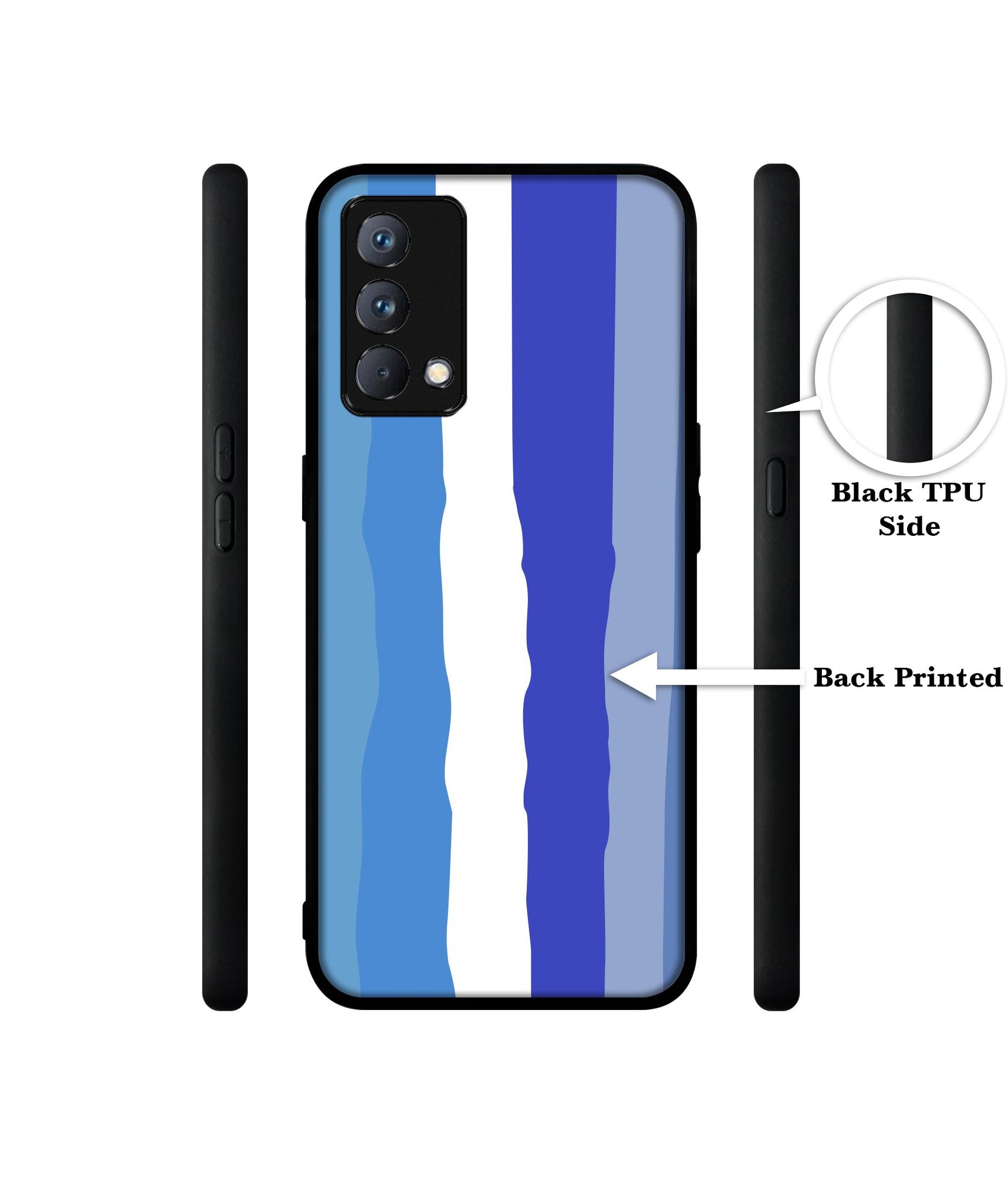 Blue Stripes Rainbow Design Designer 2D Printed Back Case Cover for Realme GT Master Edition 5G