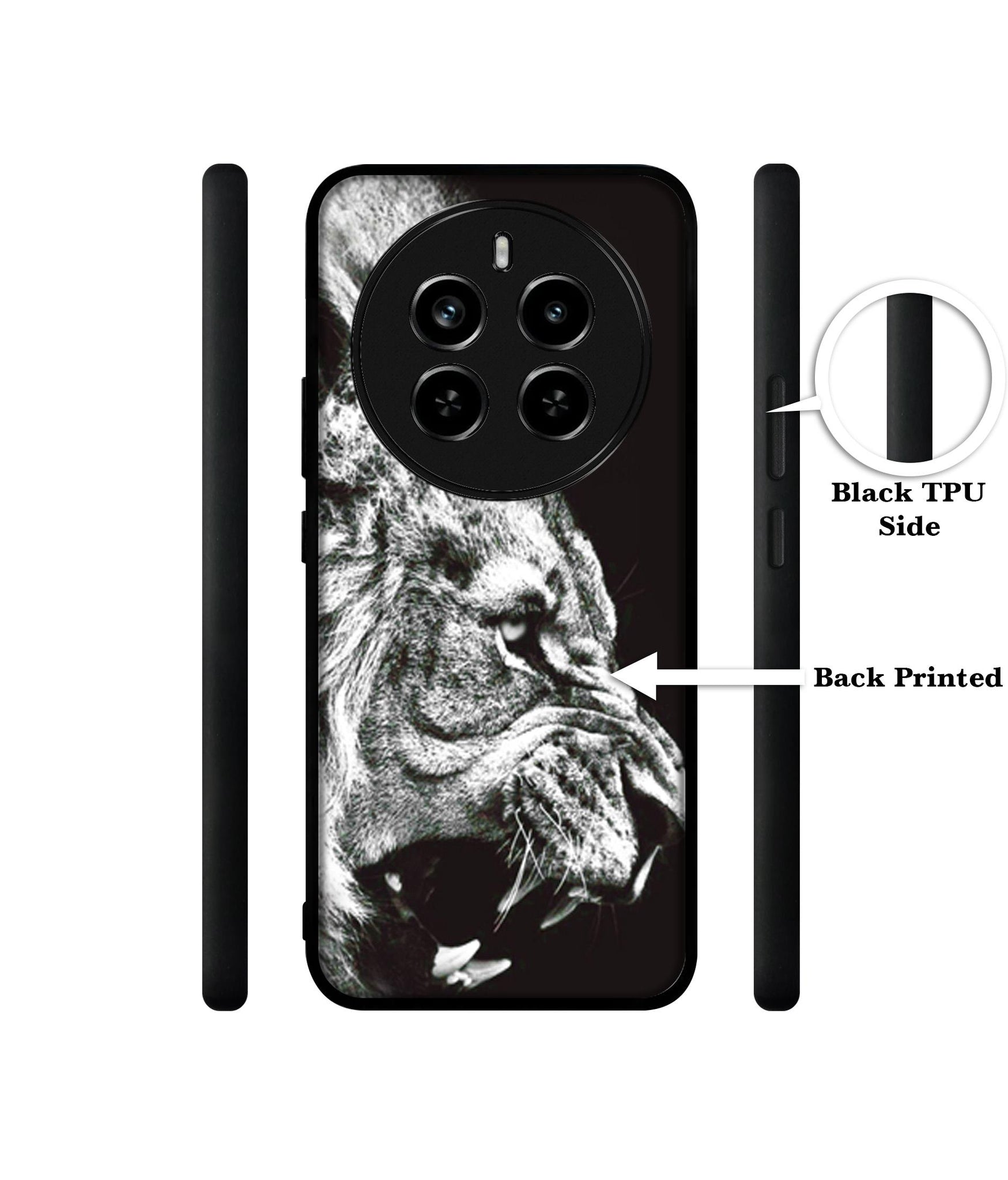 Angry Lion Design Designer 2D Printed Back Case Cover for Realme P1 Pro 5G / 12 Pro 5G / 12 Pro Plus 5G