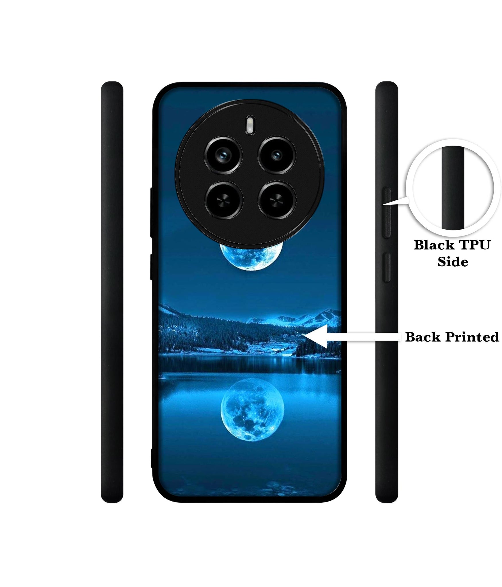 Awesome Moon Design Designer 2D Printed Back Case Cover for Realme P1 Pro 5G / 12 Pro 5G / 12 Pro Plus 5G