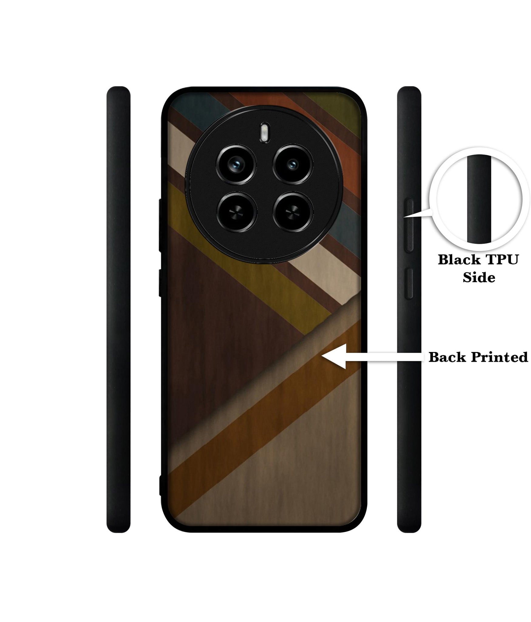 Colorful Wooden Pattern Design Designer 2D Printed Back Case Cover for Realme P1 Pro 5G / 12 Pro 5G / 12 Pro Plus 5G