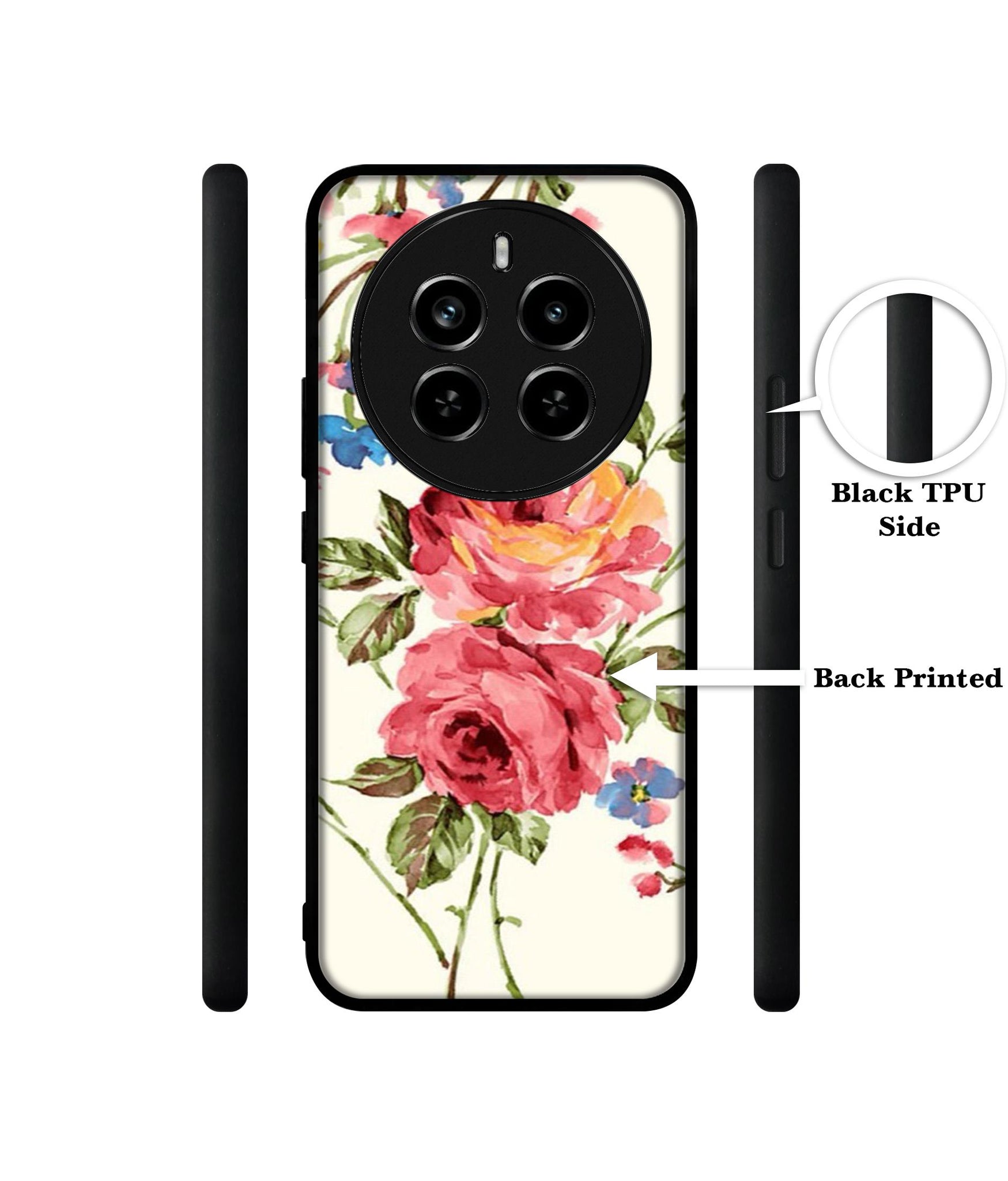 Vintage Painting Flower Design Designer 2D Printed Back Case Cover for Realme P1 Pro 5G / 12 Pro 5G / 12 Pro Plus 5G