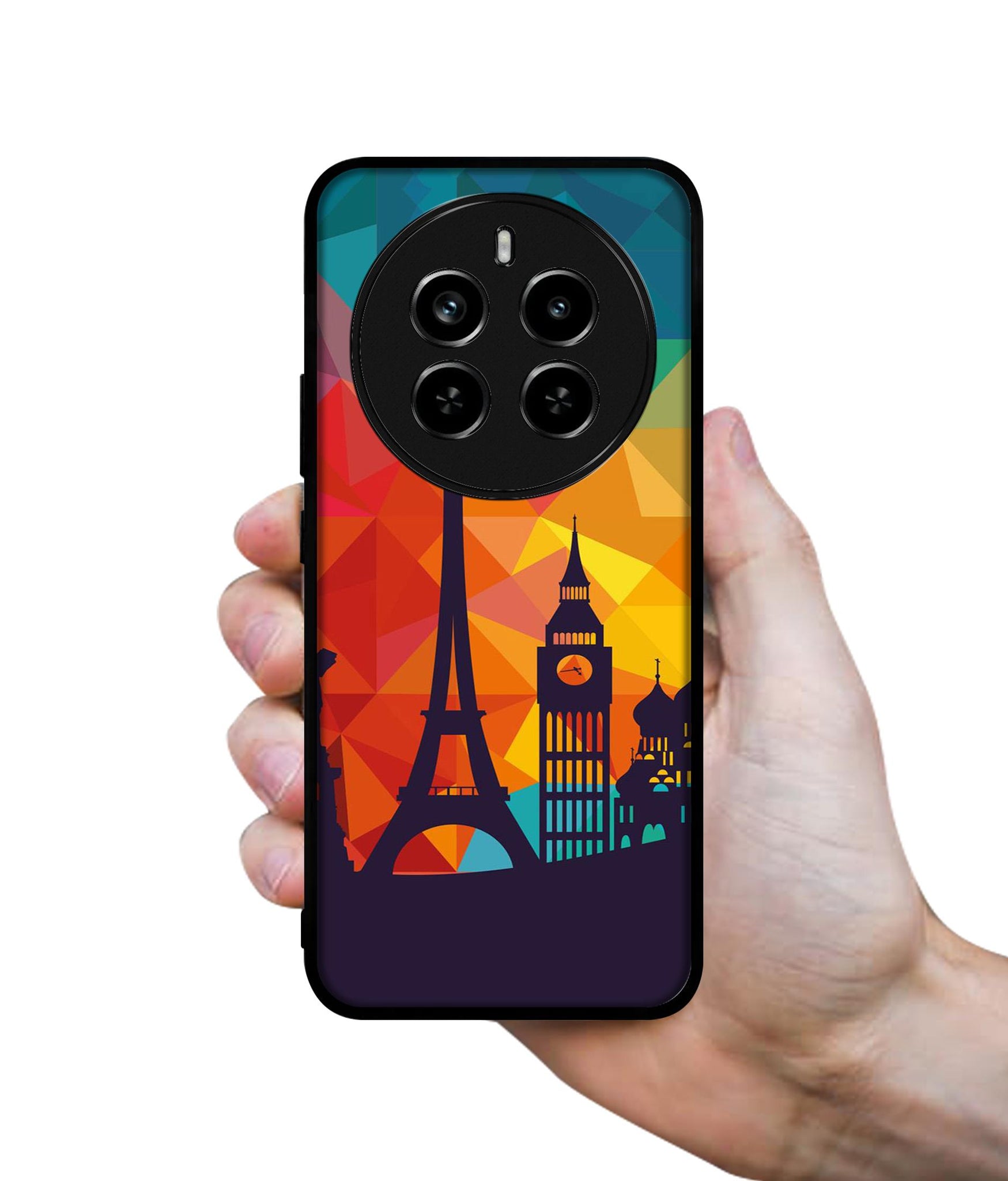 Colored Paris Design Designer 2D Printed Back Case Cover for Realme P1 Pro 5G / 12 Pro 5G / 12 Pro Plus 5G