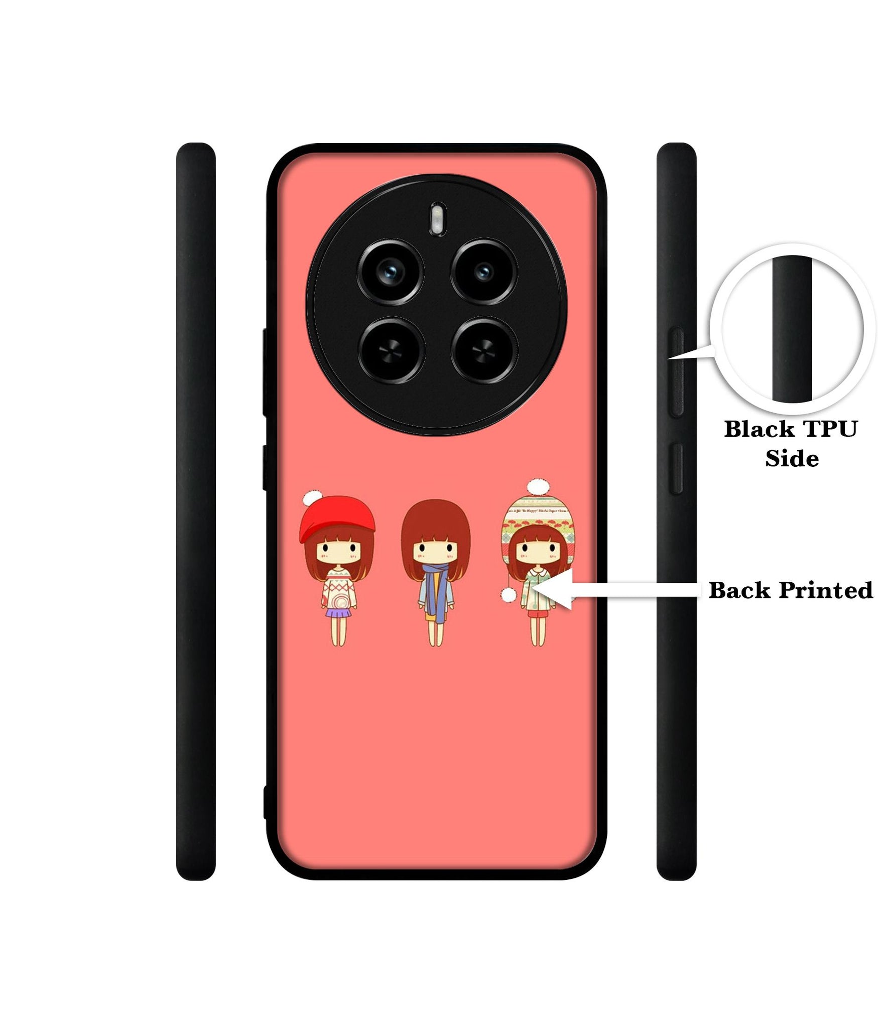 Cute Girls Design Designer 2D Printed Back Case Cover for Realme P1 Pro 5G / 12 Pro 5G / 12 Pro Plus 5G