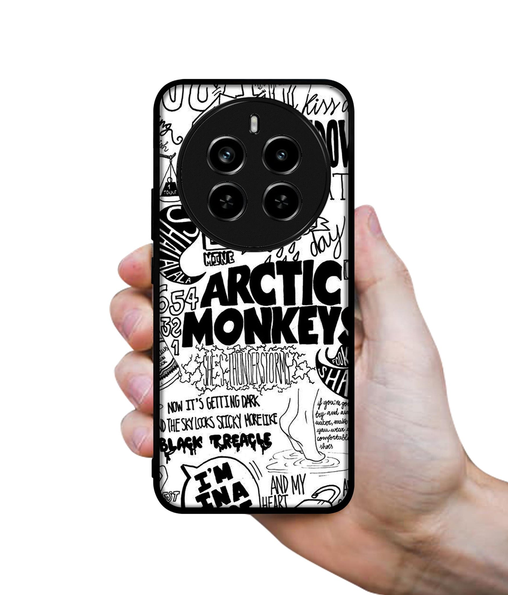 Arctic Monkeys Pattern Design Designer 2D Printed Back Case Cover for Realme P1 Pro 5G / 12 Pro 5G / 12 Pro Plus 5G