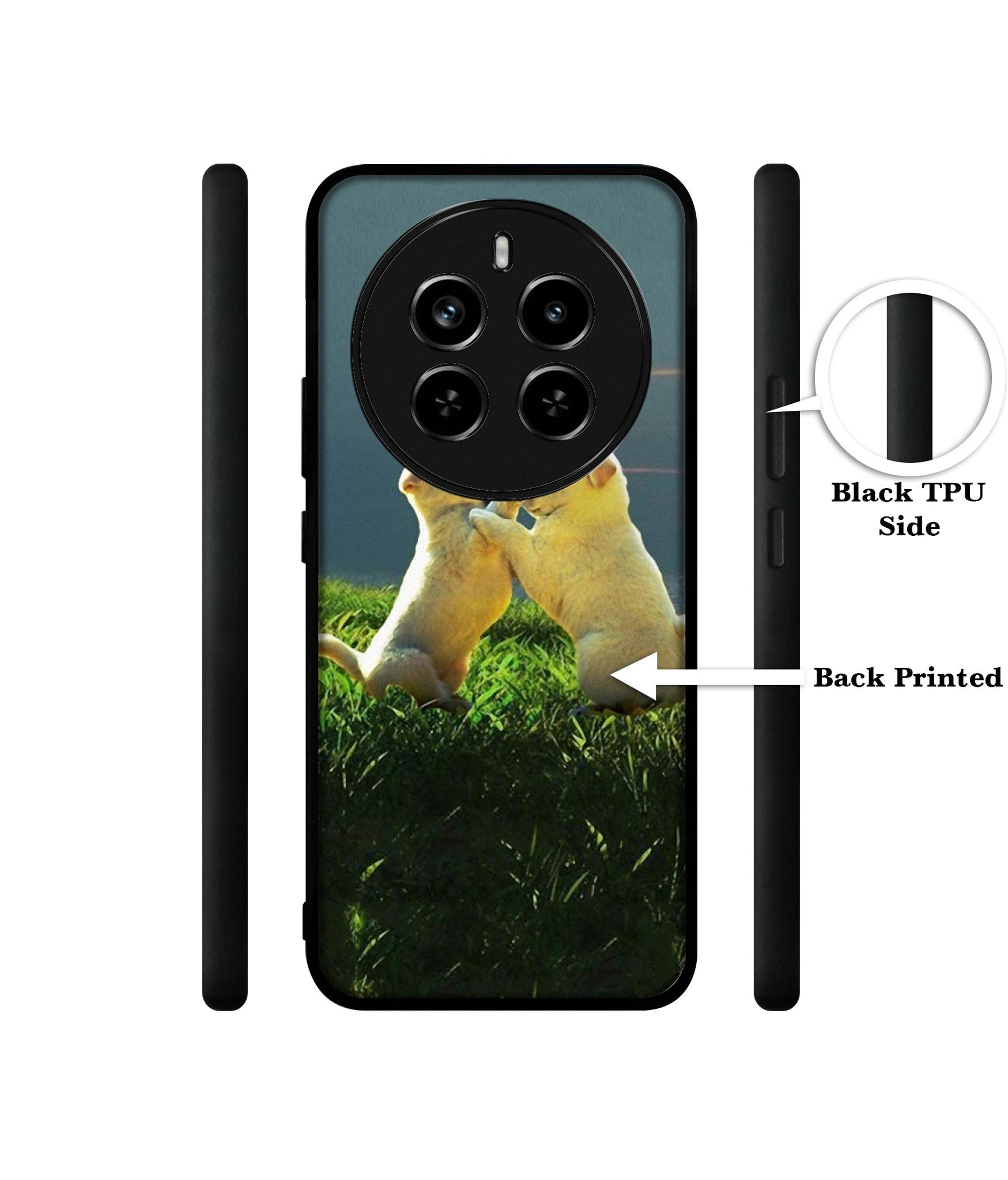 Puppy Couple Sunset Design Designer 2D Printed Back Case Cover for Realme P1 Pro 5G / 12 Pro 5G / 12 Pro Plus 5G