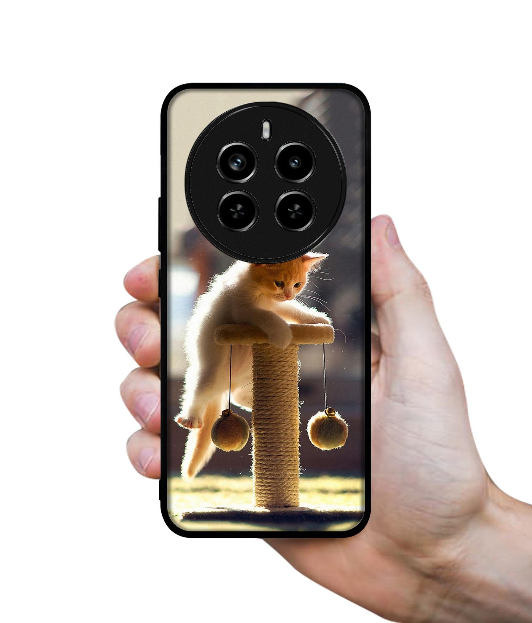 Cat Climbing Design Designer 2D Printed Back Case Cover for Realme P1 Pro 5G / 12 Pro 5G / 12 Pro Plus 5G