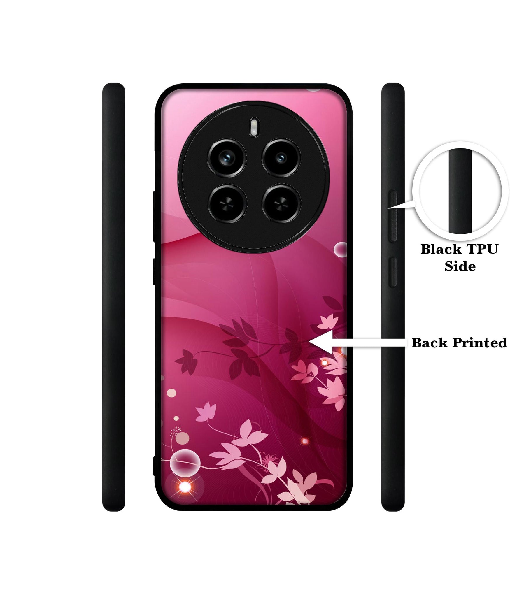 Pink Abstract Design Designer 2D Printed Back Case Cover for Realme P1 Pro 5G / 12 Pro 5G / 12 Pro Plus 5G