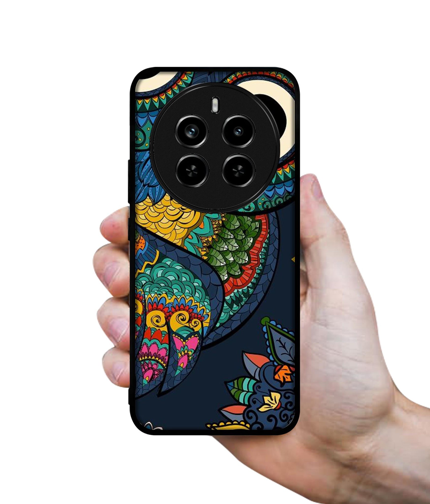 Owl Illustration Design Designer 2D Printed Back Case Cover for Realme P1 Pro 5G / 12 Pro 5G / 12 Pro Plus 5G
