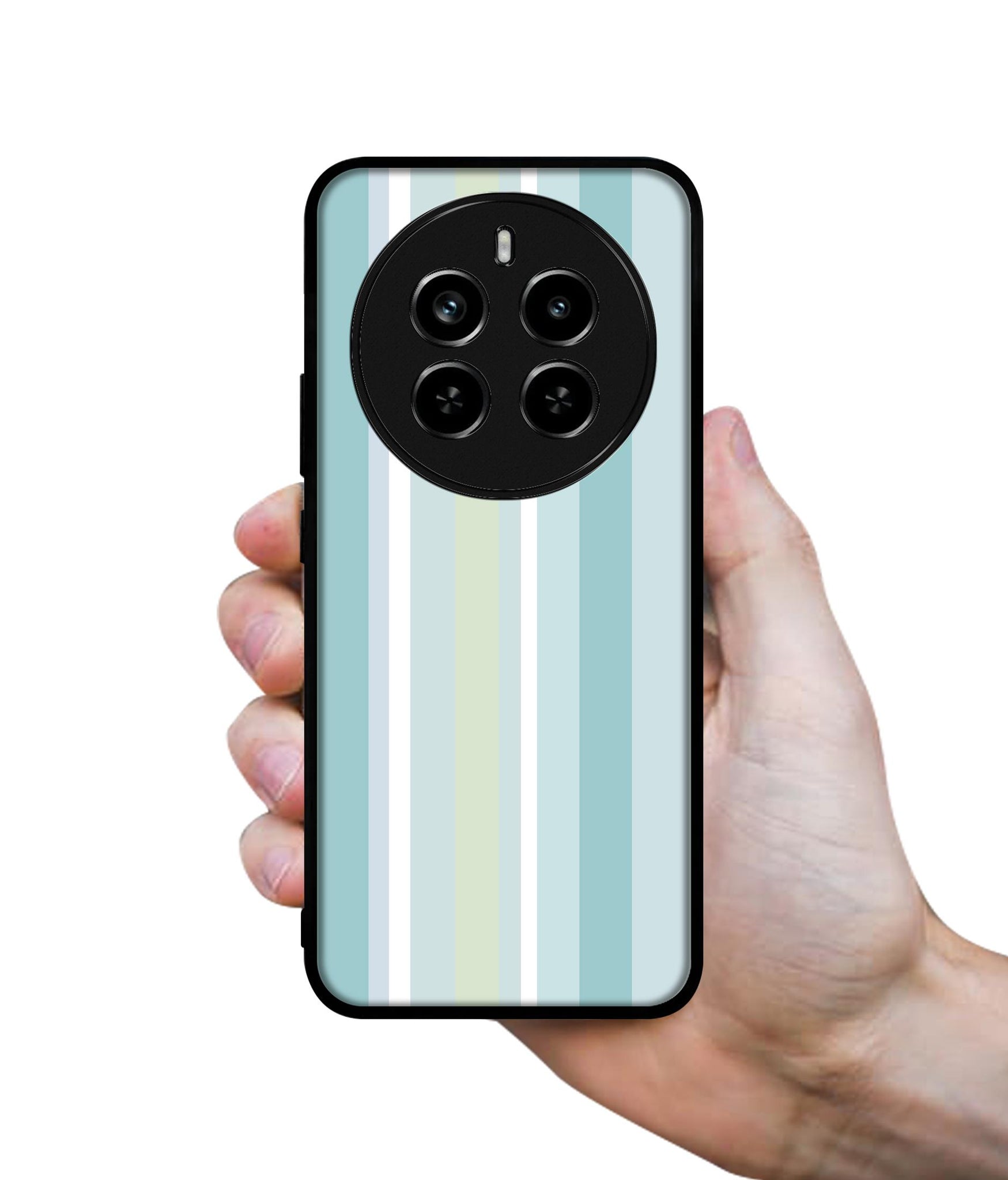 Light Green Stripes Design Designer 2D Printed Back Case Cover for Realme P1 Pro 5G / 12 Pro 5G / 12 Pro Plus 5G