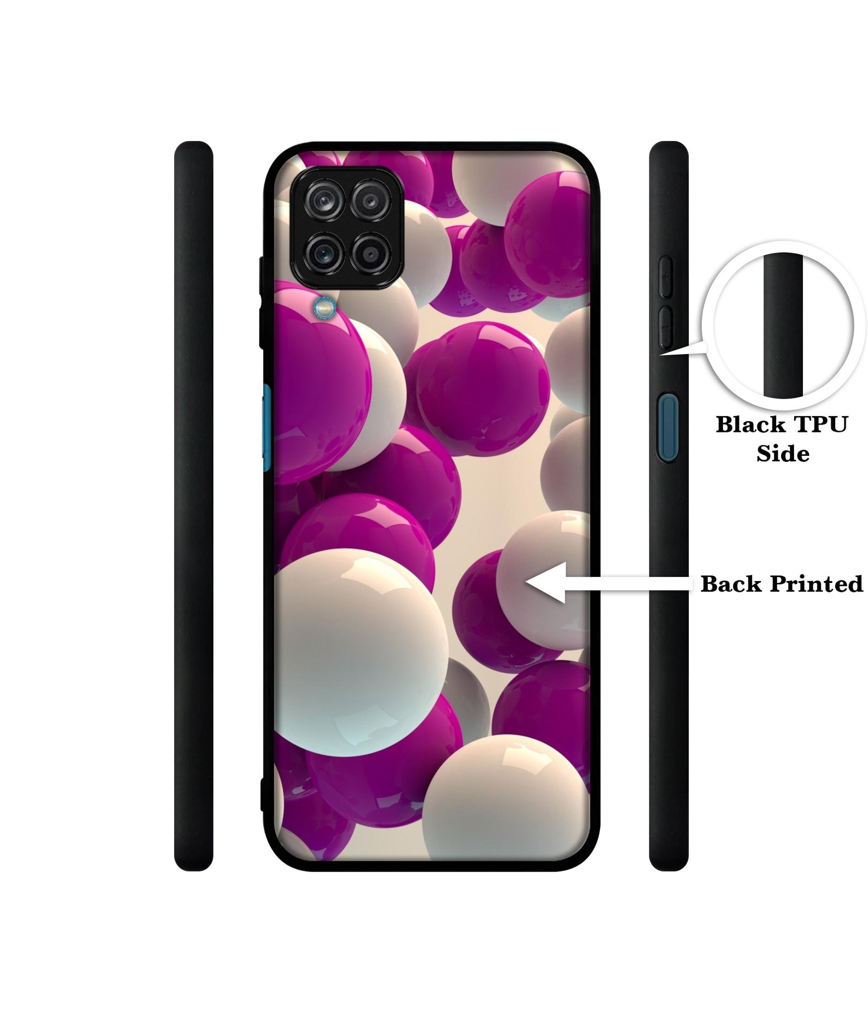 3D Balloons Design Designer 2D Printed Back Case Cover for Samsung Galaxy M12 4G / A12 4G / F12 4G