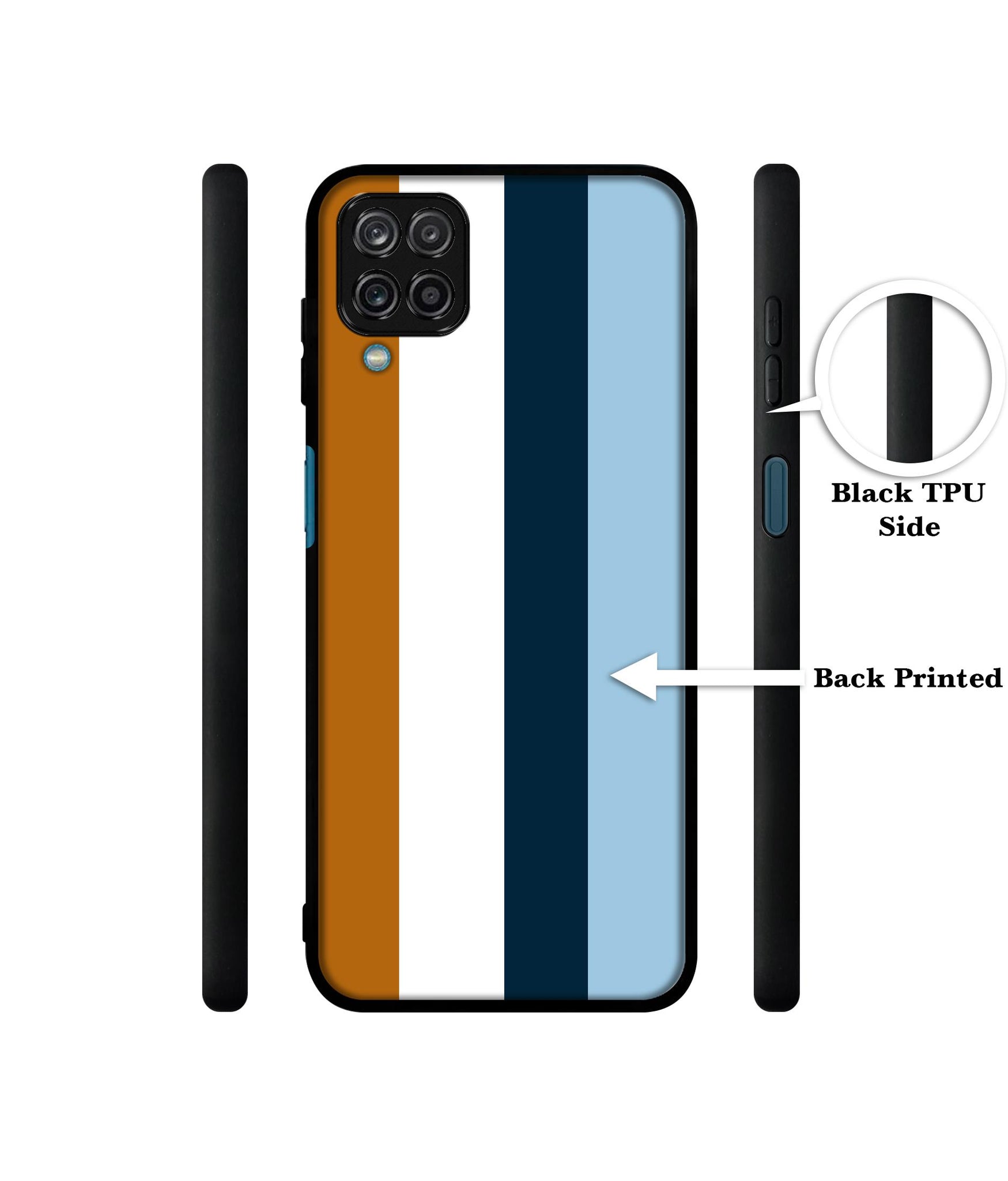 Color Stripes Design Designer 2D Printed Back Case Cover for Samsung Galaxy M12 4G / A12 4G / F12 4G