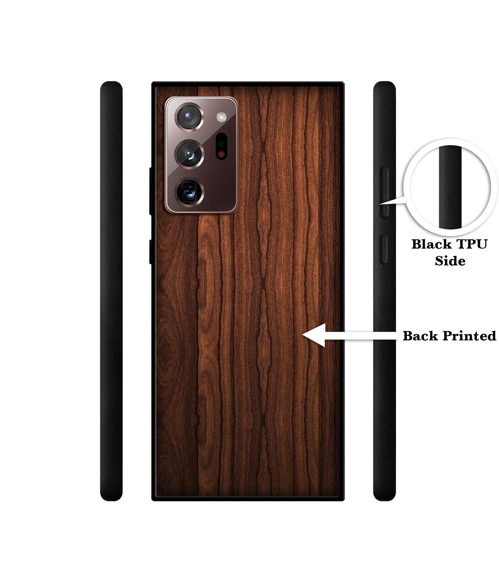 Brown Wooden Texture Design Designer 2D Printed Back Case Cover for Samsung Galaxy Note 20 Ultra 5G