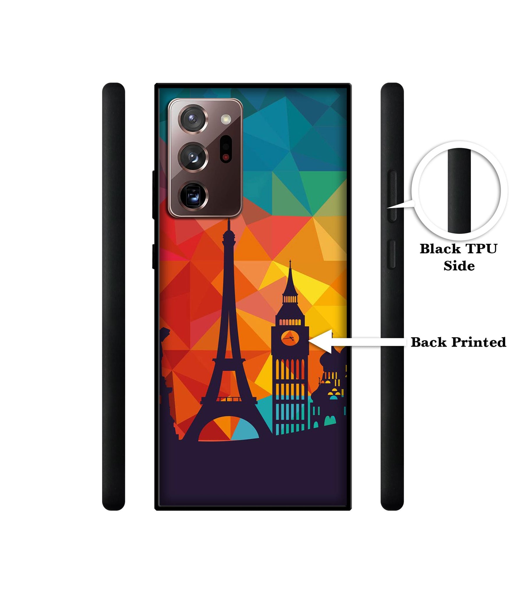 Colored Paris Design Designer 2D Printed Back Case Cover for Samsung Galaxy Note 20 Ultra 5G