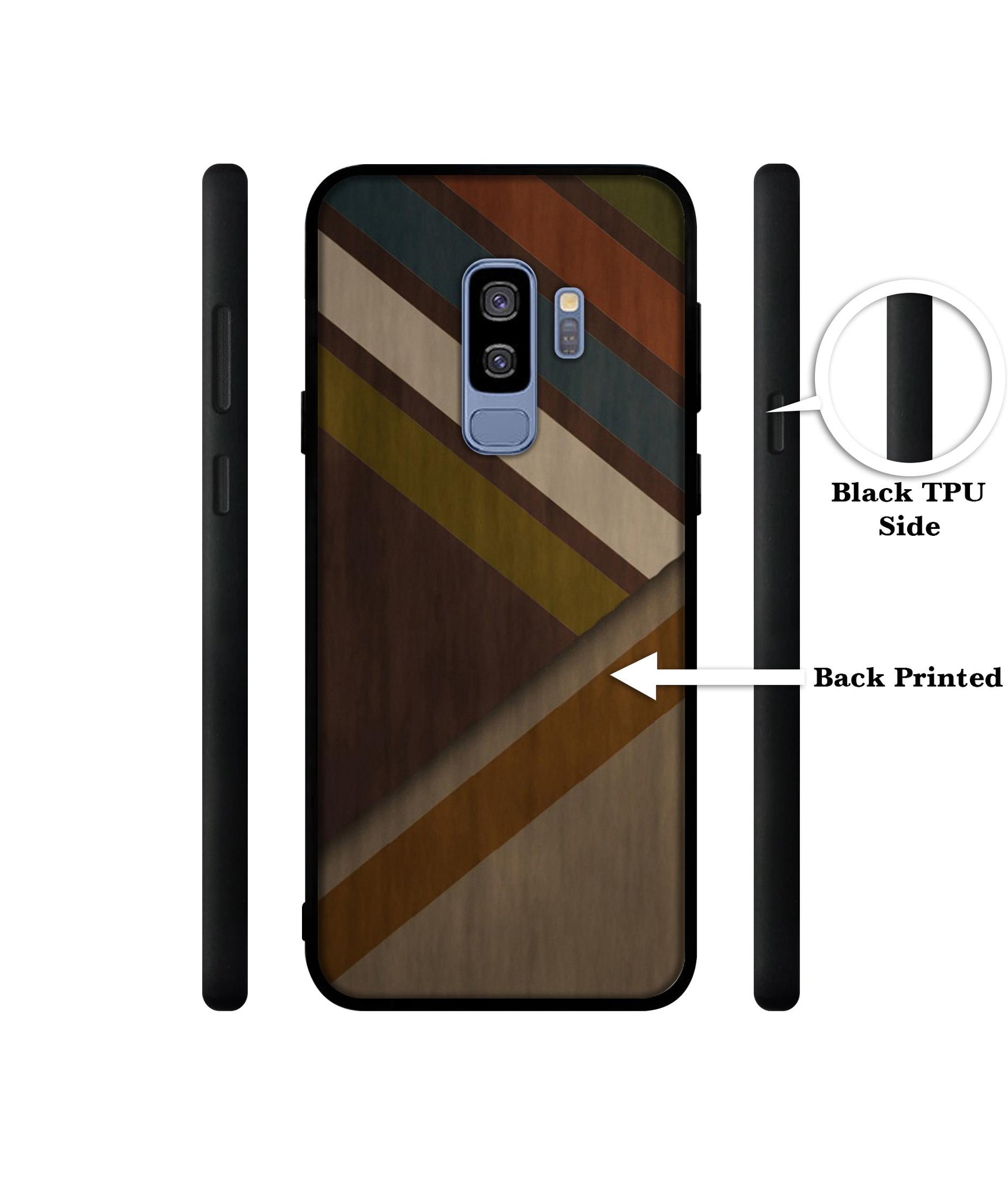 Colorful Wooden Pattern Design Designer 2D Printed Back Case Cover for Samsung Galaxy S9 Plus 4G