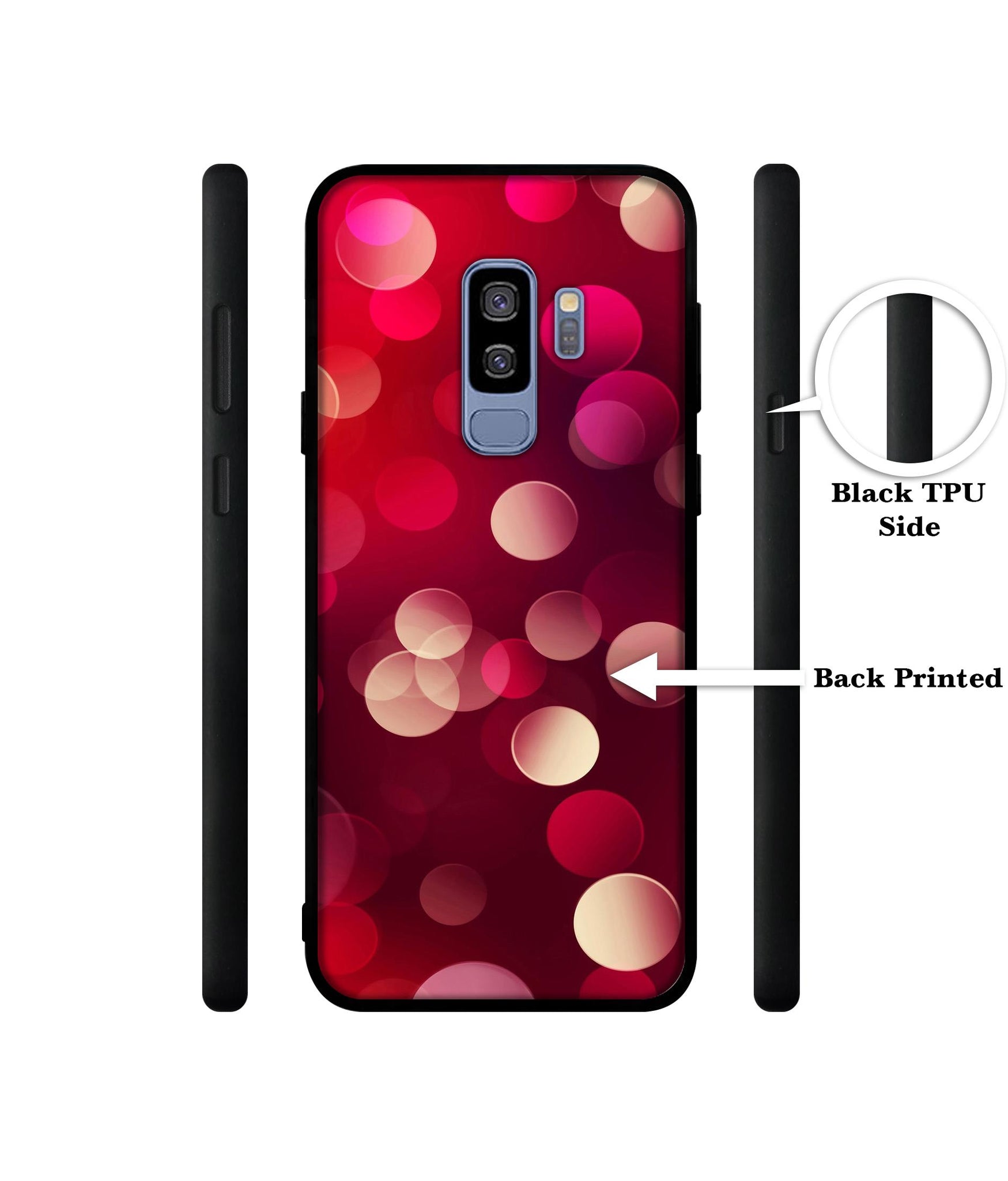 3D Circles Design Designer 2D Printed Back Case Cover for Samsung Galaxy S9 Plus 4G