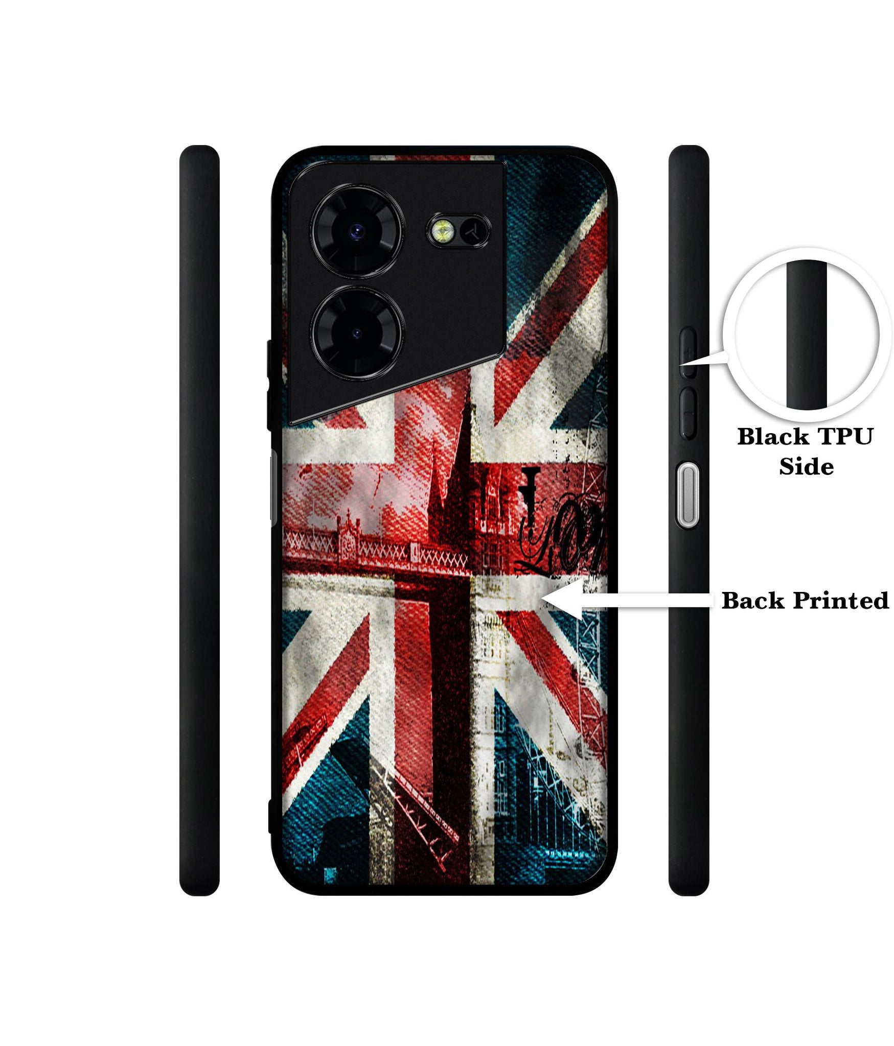 London Flag wallpaper Design Designer 2D Printed Back Case Cover for Tecno Pova 5 4G / Pova 5 Pro 5G
