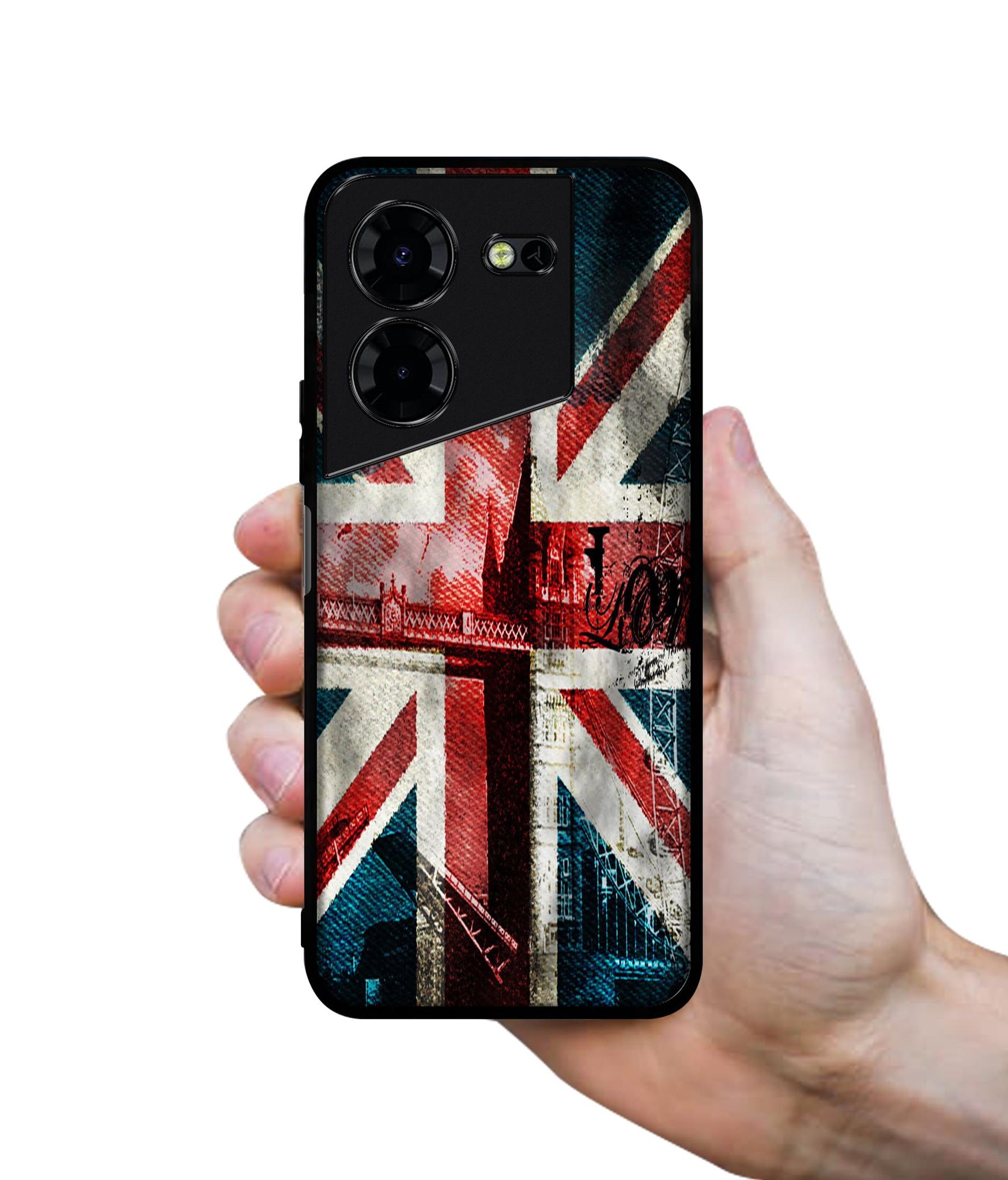 London Flag wallpaper Design Designer 2D Printed Back Case Cover for Tecno Pova 5 4G / Pova 5 Pro 5G