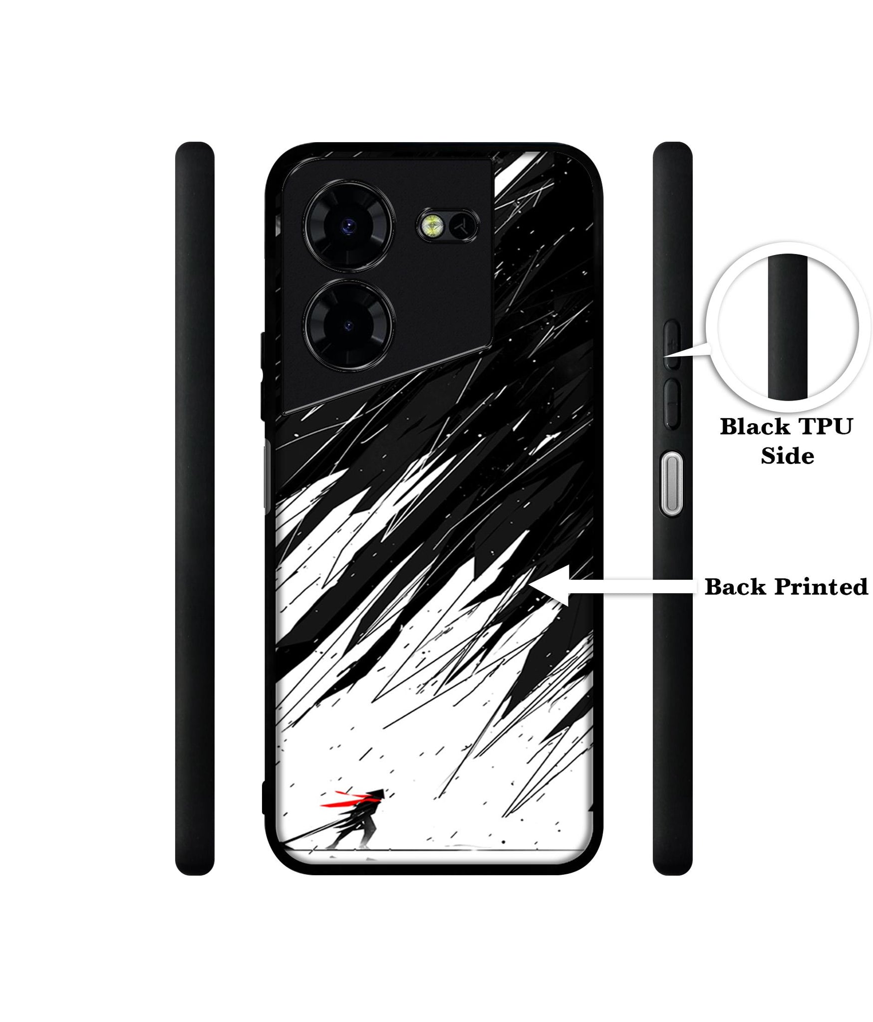 Geometric Strom Design Designer 2D Printed Back Case Cover for Tecno Pova 5 4G / Pova 5 Pro 5G