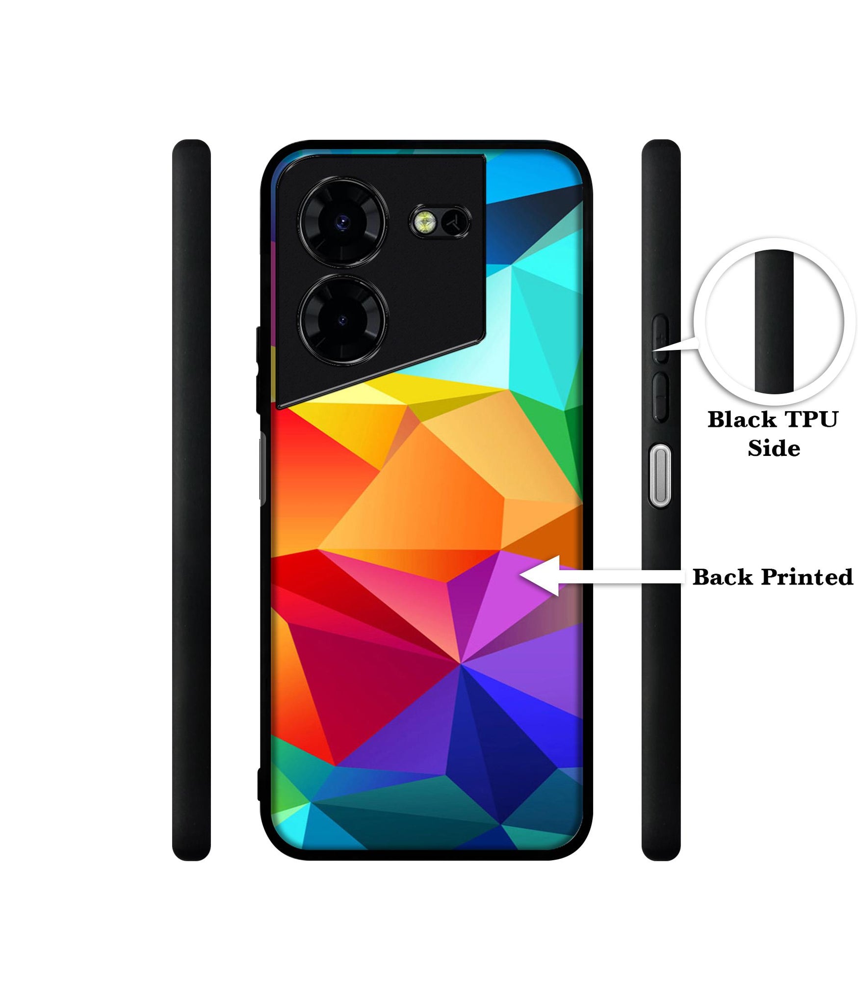 Colorful Pattern Design Designer 2D Printed Back Case Cover for Tecno Pova 5 4G / Pova 5 Pro 5G