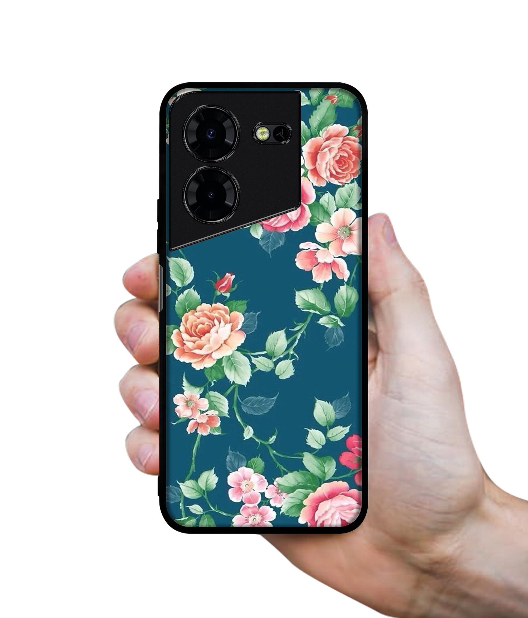 Vintage Floral Design Designer 2D Printed Back Case Cover for Tecno Pova 5 4G / Pova 5 Pro 5G
