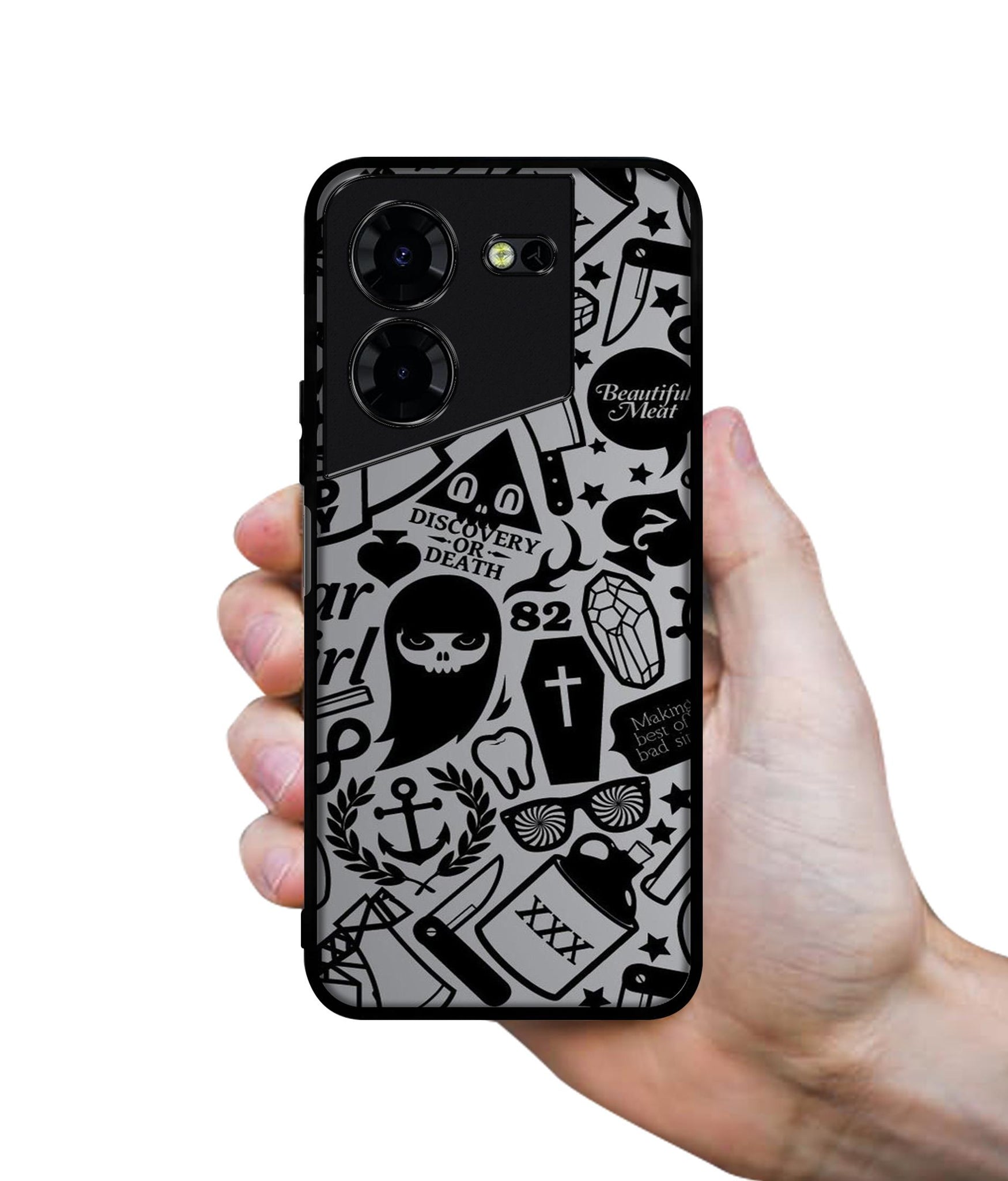 Discover Or Death Design Designer 2D Printed Back Case Cover for Tecno Pova 5 4G / Pova 5 Pro 5G