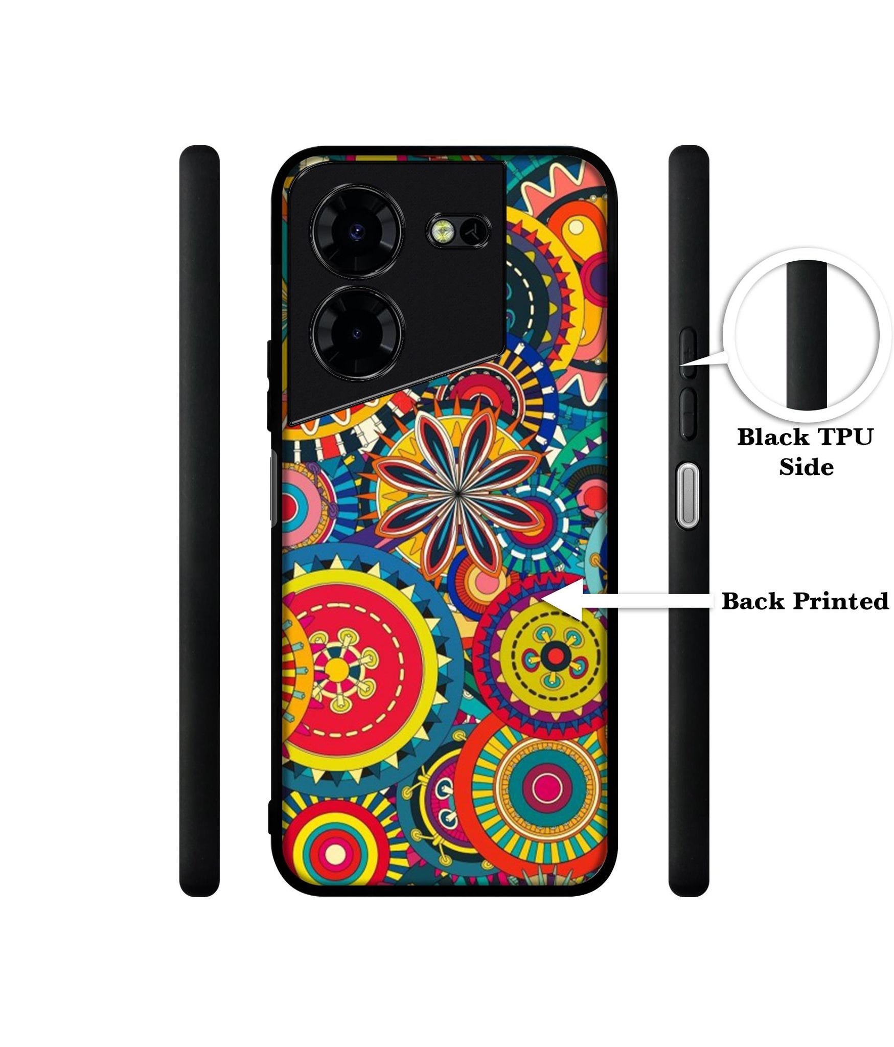 Ring Pattern Print Design Designer 2D Printed Back Case Cover for Tecno Pova 5 4G / Pova 5 Pro 5G